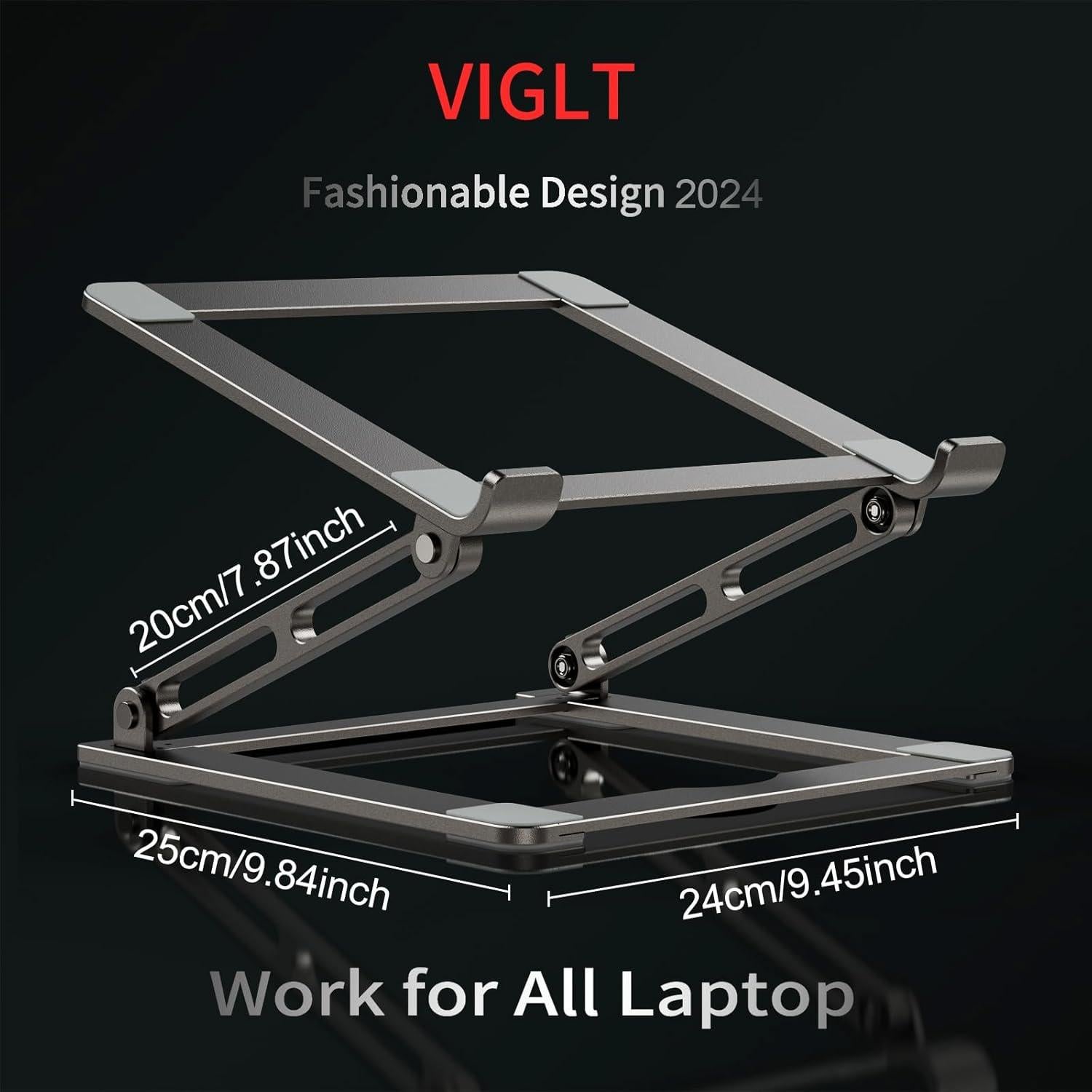 Soporte para Laptop VIGLT Ajustable Ergonomico Gris 10-17.3"