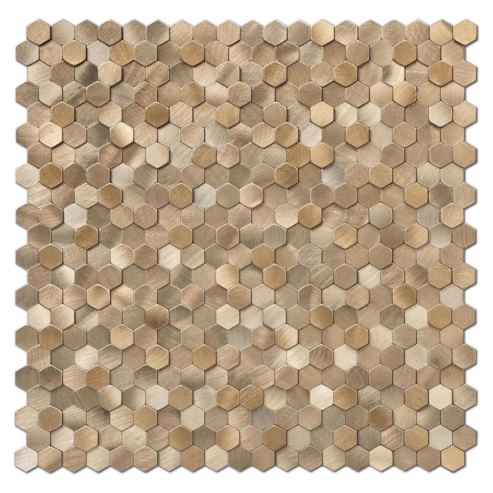 Azulejos Autoadhesivos STICKGOO 3D Cobre 8 Piezas 0.74 m²