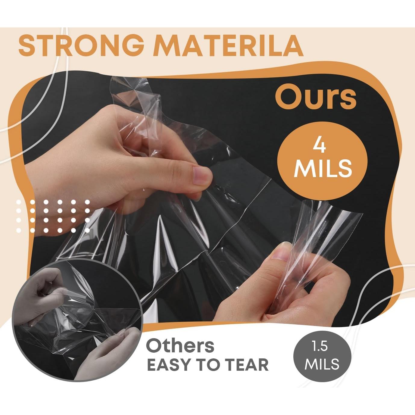 Bolsas de Celofán Transparentes SUREHOME 6x10" Paquete 100