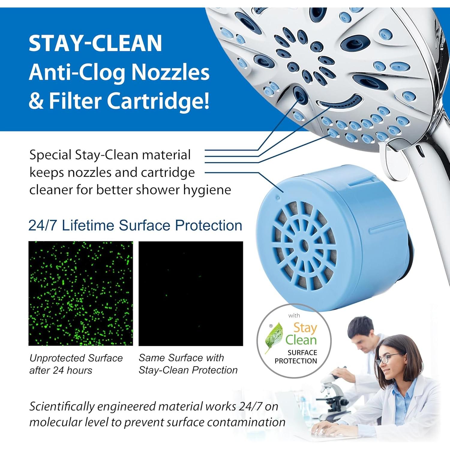 Ducha de Mano AquaCare Magneton 8 Modos con Filtro Cromado