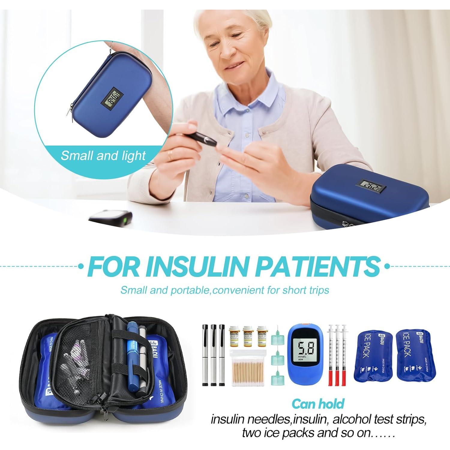 Funda de viaje para insulina Gosemai IC-01 con pantalla de temperatura