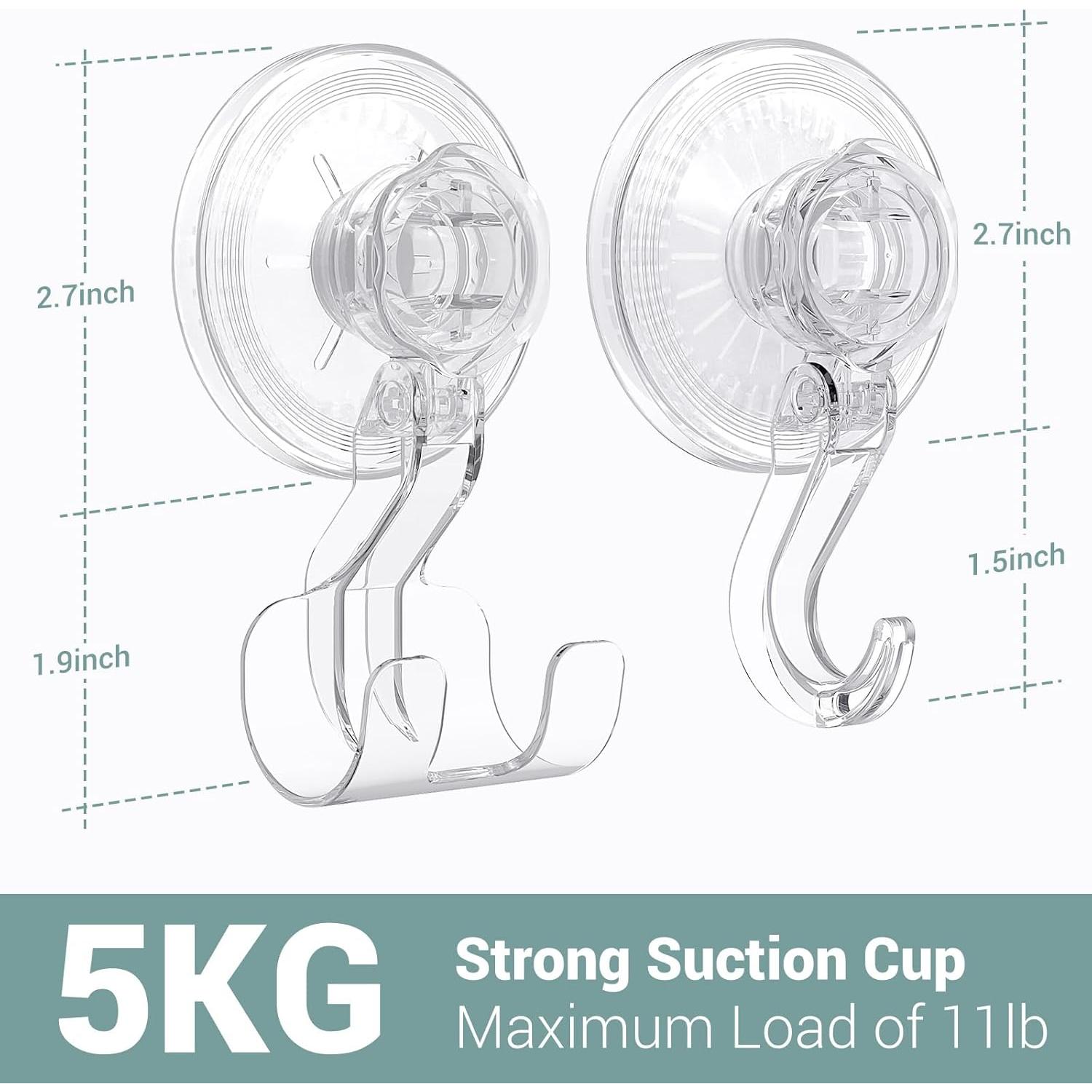 Ganchos de Ventosa Budget & Good - 2 Piezas Reutilizables 5 kg