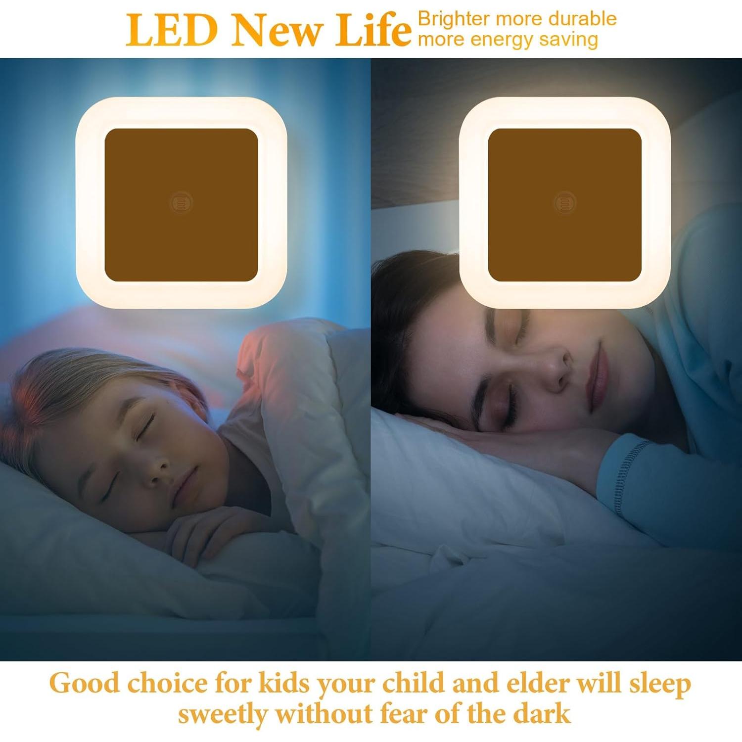 Luces Nocturnas LED Tuanse 24 Pcs con Sensor Inteligente Luz Cálida