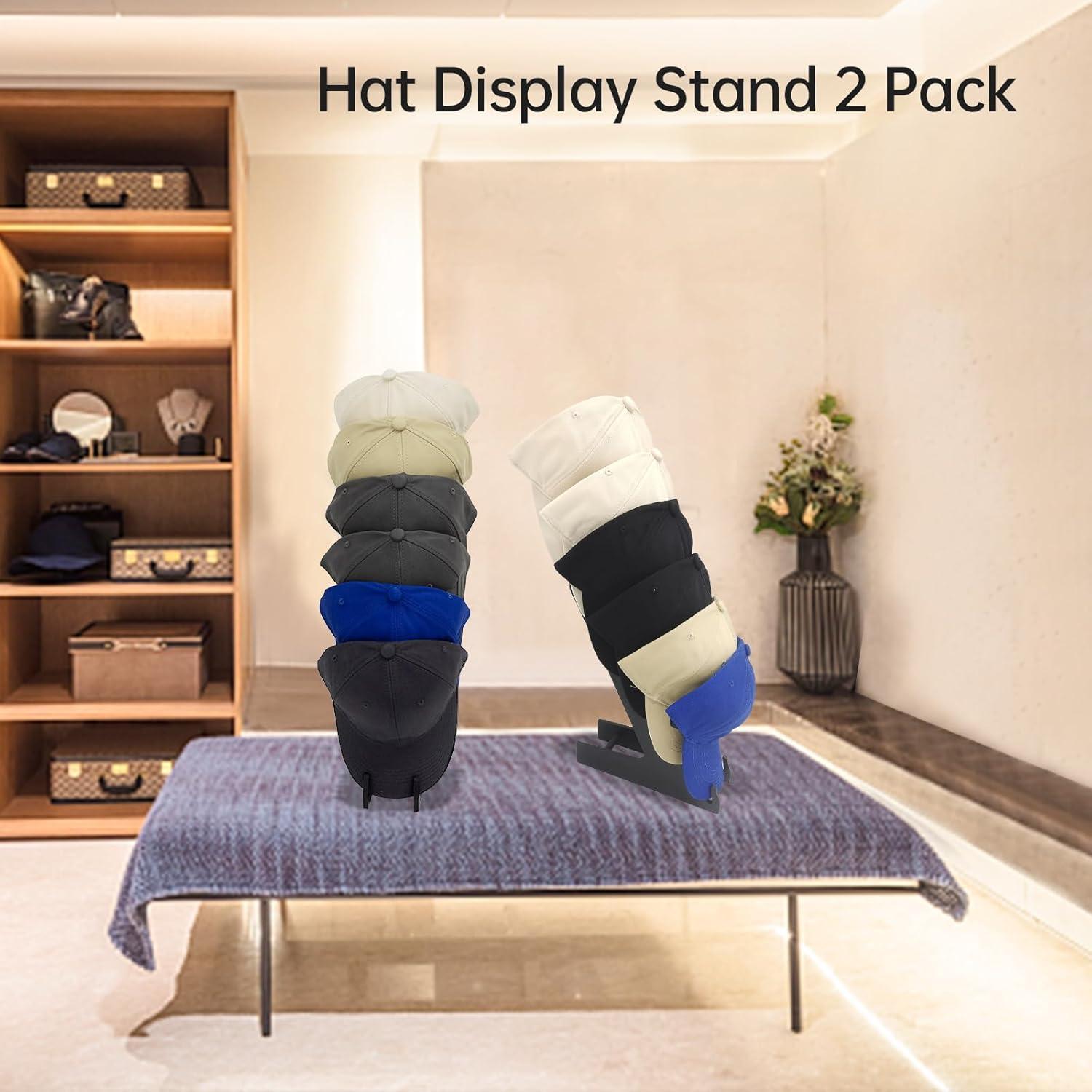 Perchero de Sombreros Iswabard de Madera Negra, 12 Gorras