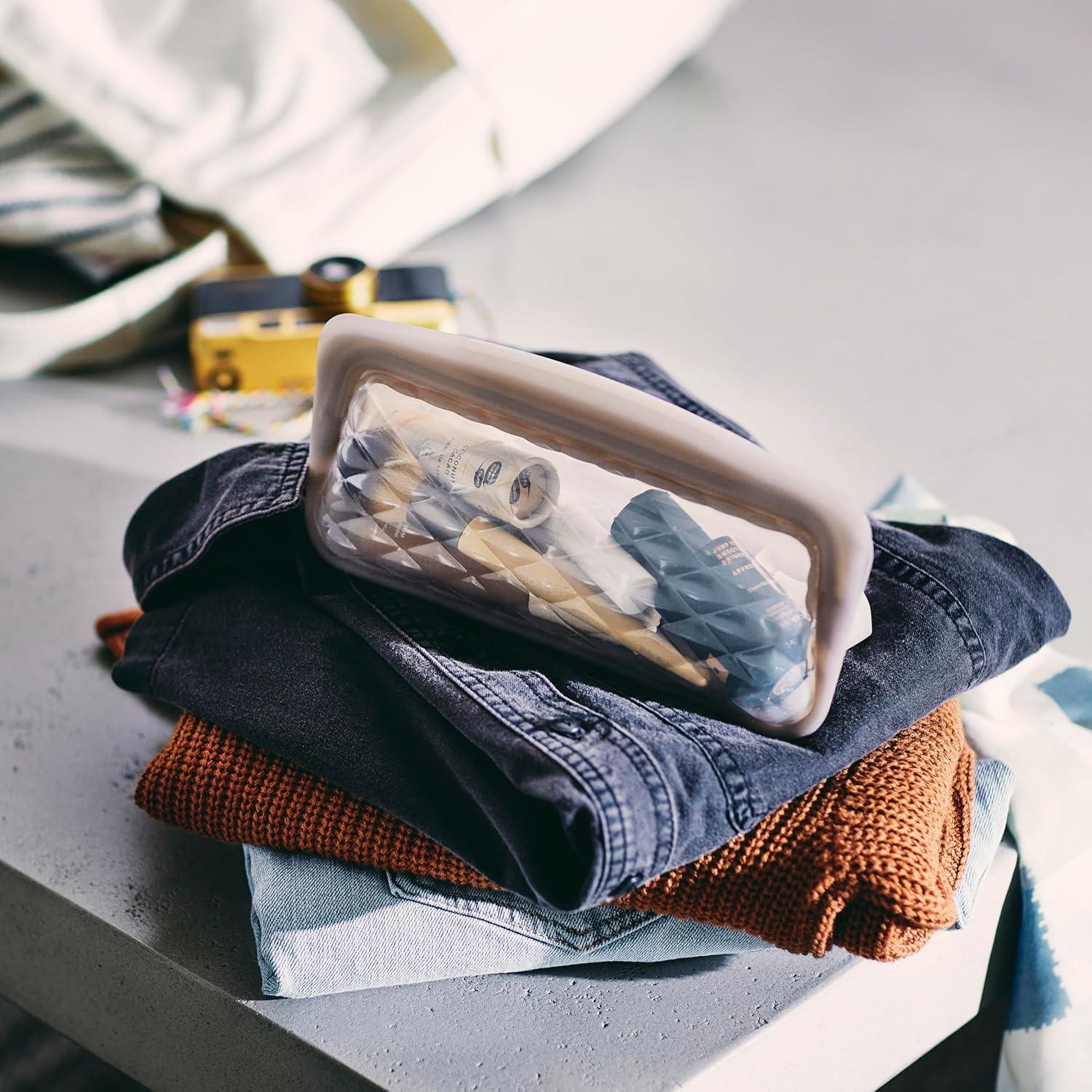 Bolsas de Maquillaje Reutilizables Stasher 3-Pack Taupe