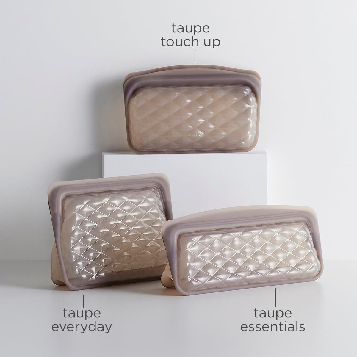 Bolsas de Maquillaje Reutilizables Stasher 3-Pack Taupe
