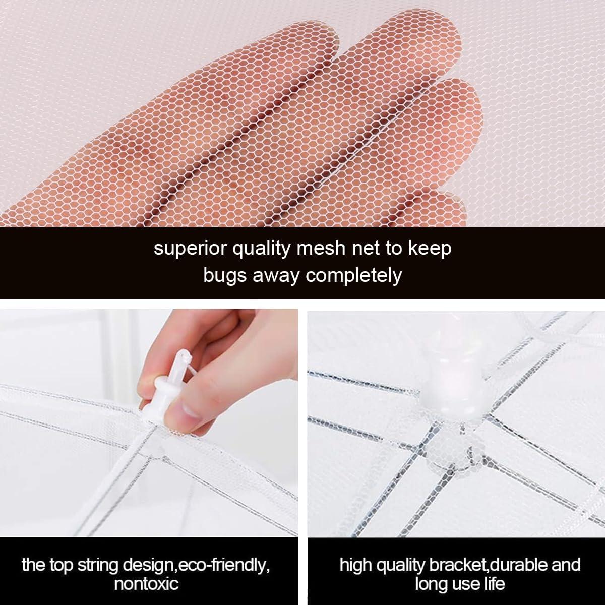 Cubiertas de Comida FOOEN 3Pack Plegables 43x43cm para Picnic