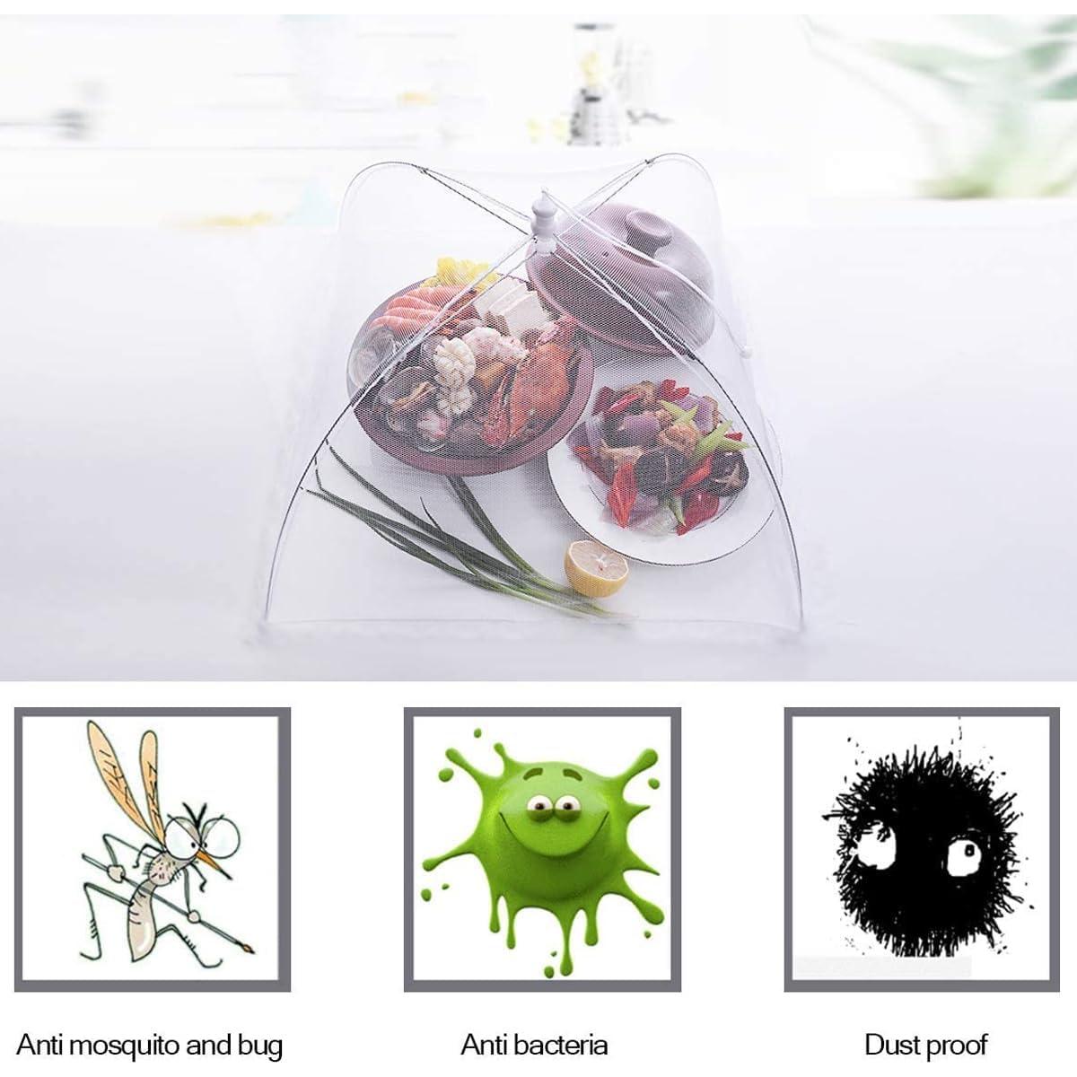 Cubiertas de Comida FOOEN 3Pack Plegables 43x43cm para Picnic