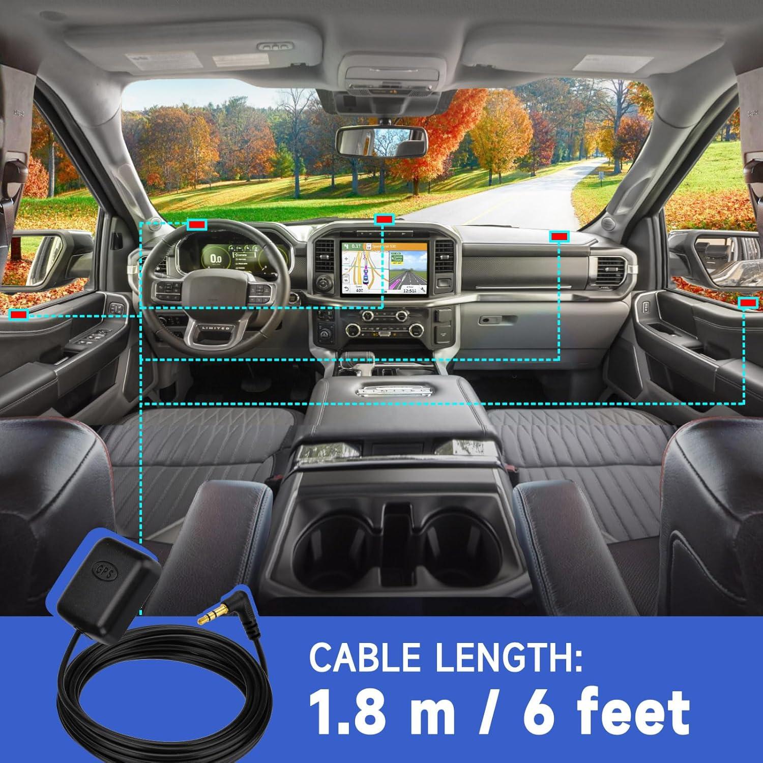 Antena GPS Activa Impermeable GODPEE 3.5mm para Vehículo