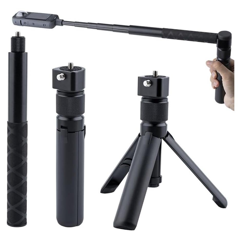 Trípode con Mango Giratorio 360° Kumi para Cámaras y Smartphones