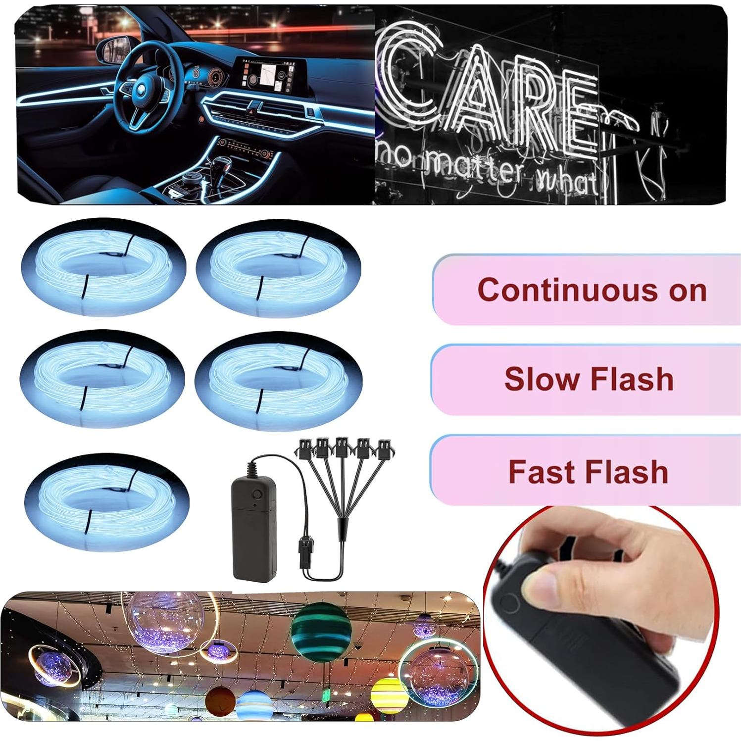 Luces LED de Alambre Ourbest 1M Batería Decoración DIY