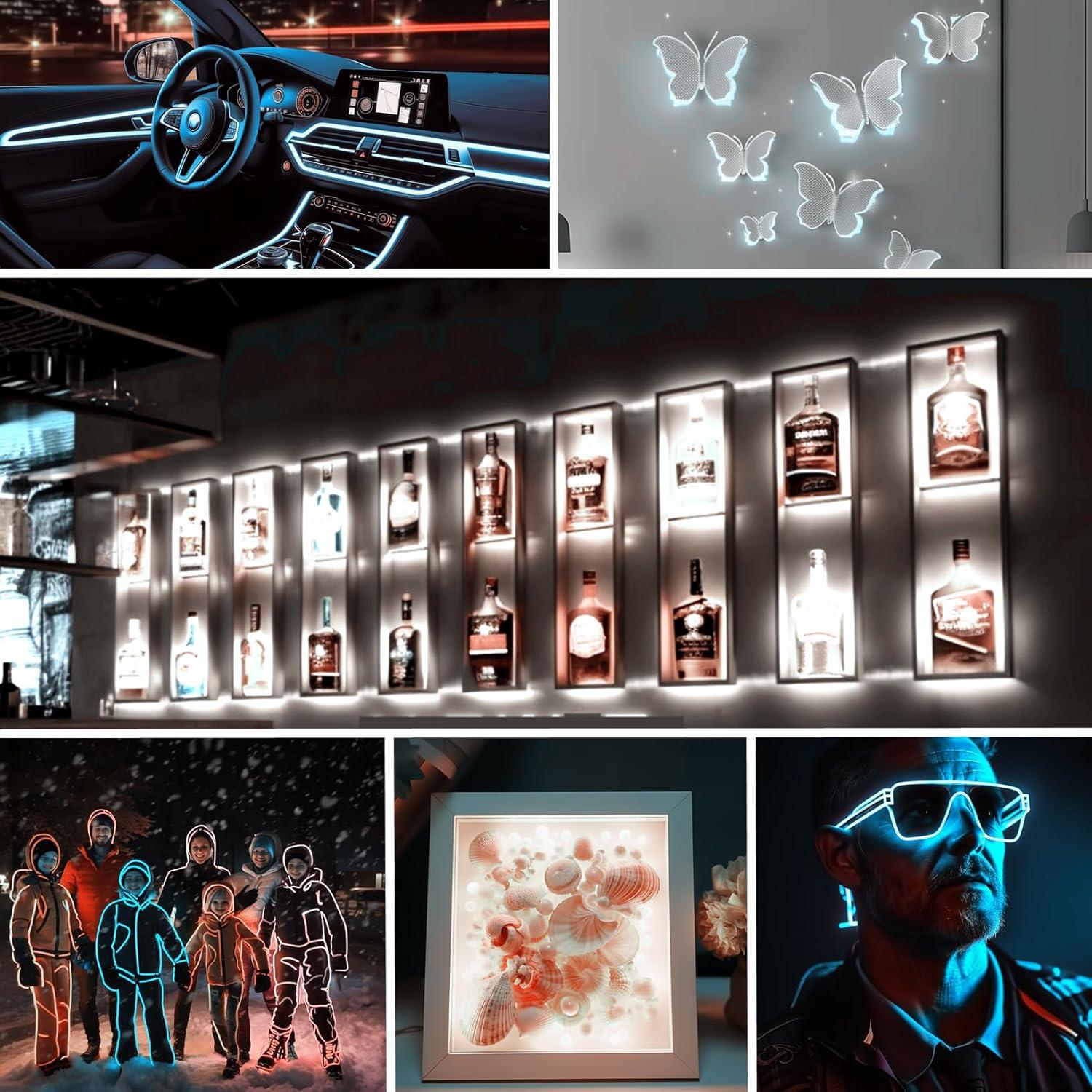 Luces LED de Alambre Ourbest 1M Batería Decoración DIY