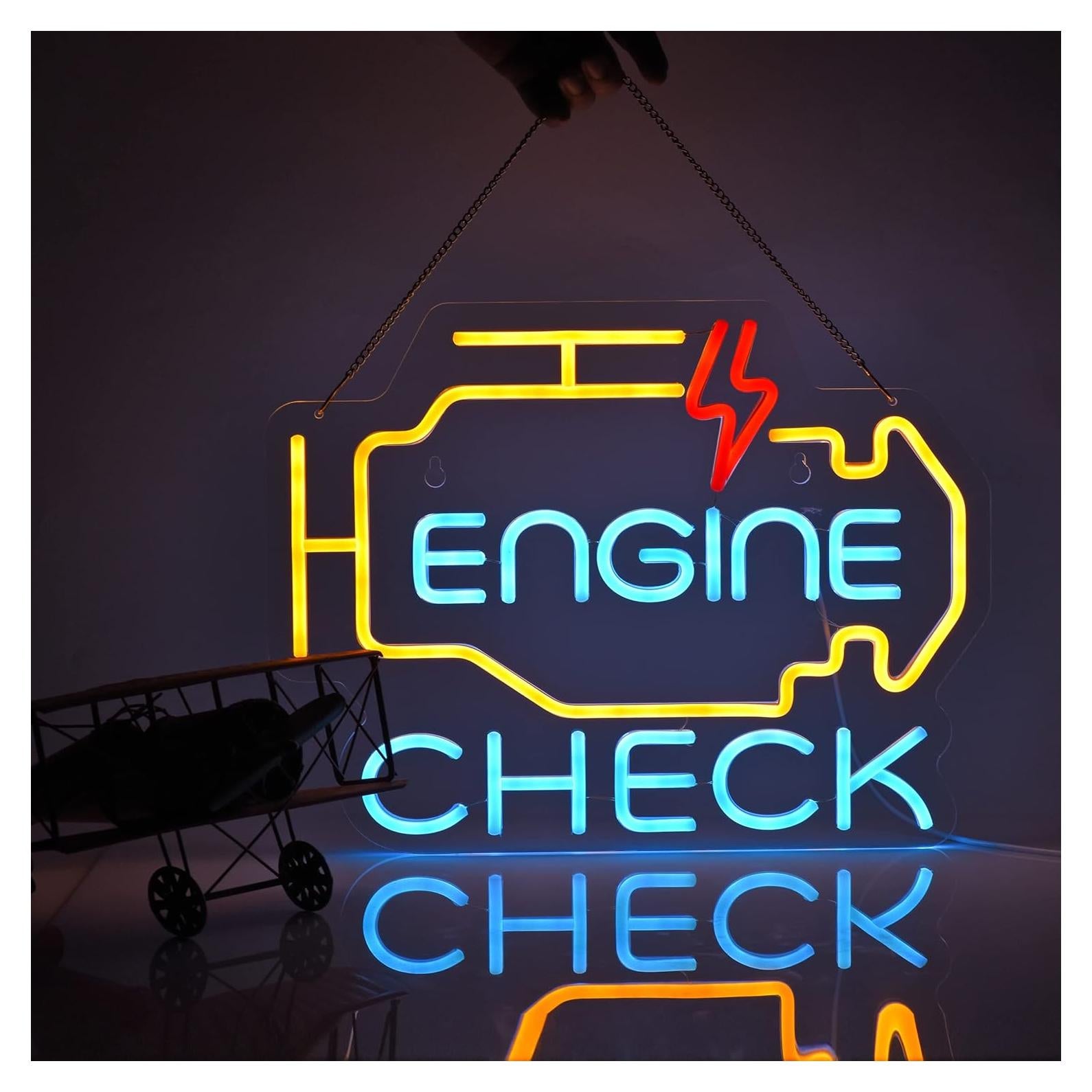 Luz de Neón Check Engine ZODZ 43x33cm USB Regulable