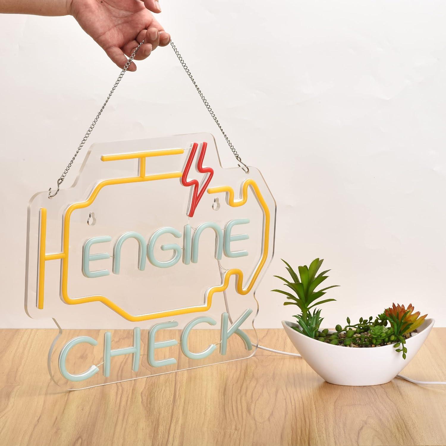 Luz de Neón Check Engine ZODZ 43x33cm USB Regulable