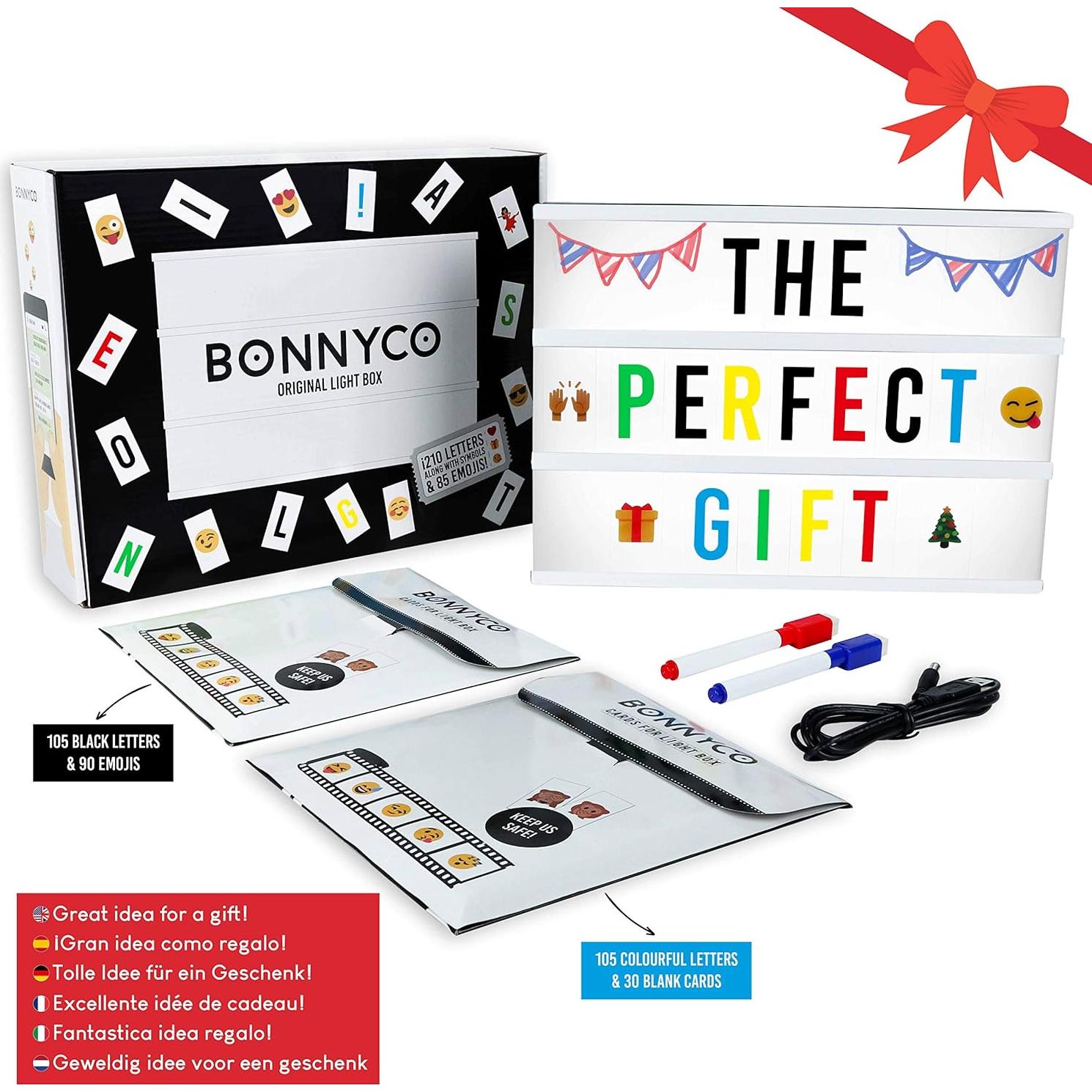 Caja de Luz Led Marquee BONNYCO 22x30 cm con 400 Letras