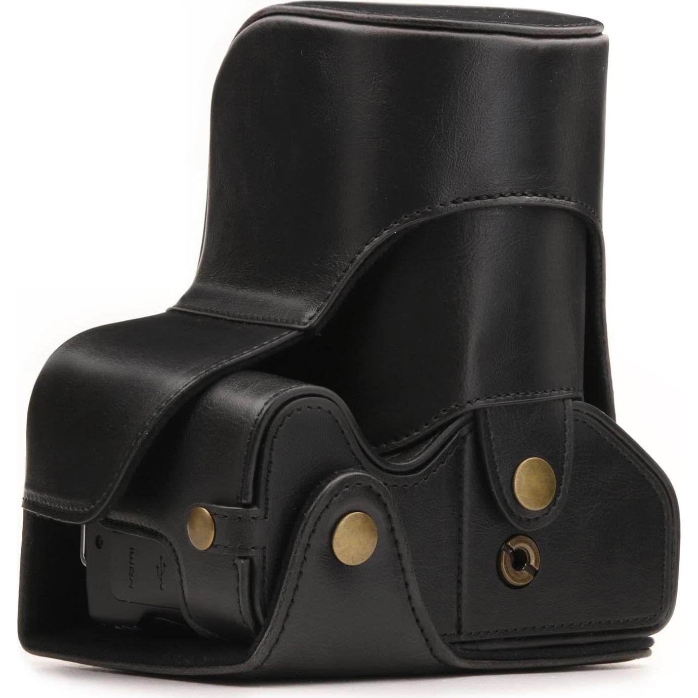 Funda de Cuero MegaGear para Canon EOS Rebel SL3, SL2, Kiss X9