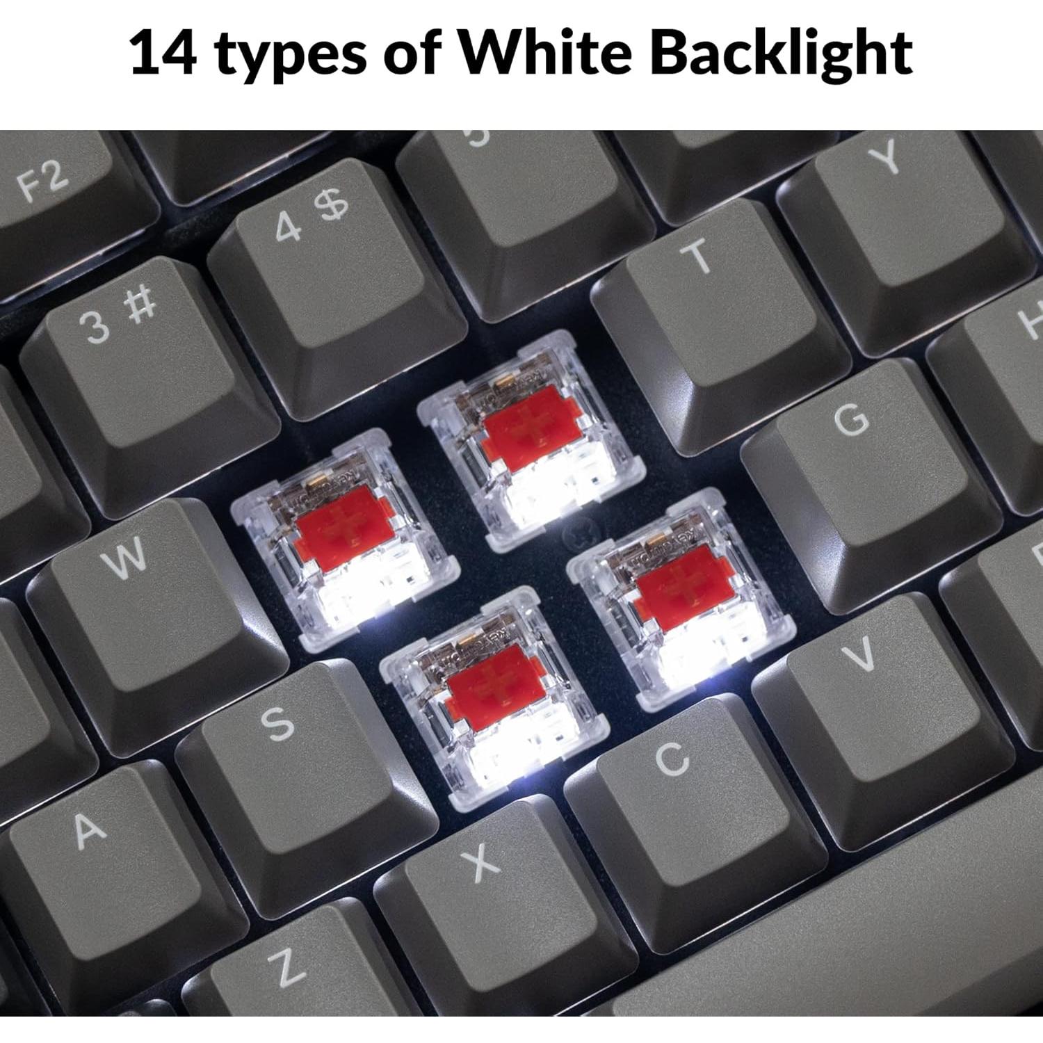 Teclado Mecánico Keychron C2 Pro QMK/VIA Retroiluminado Blanco