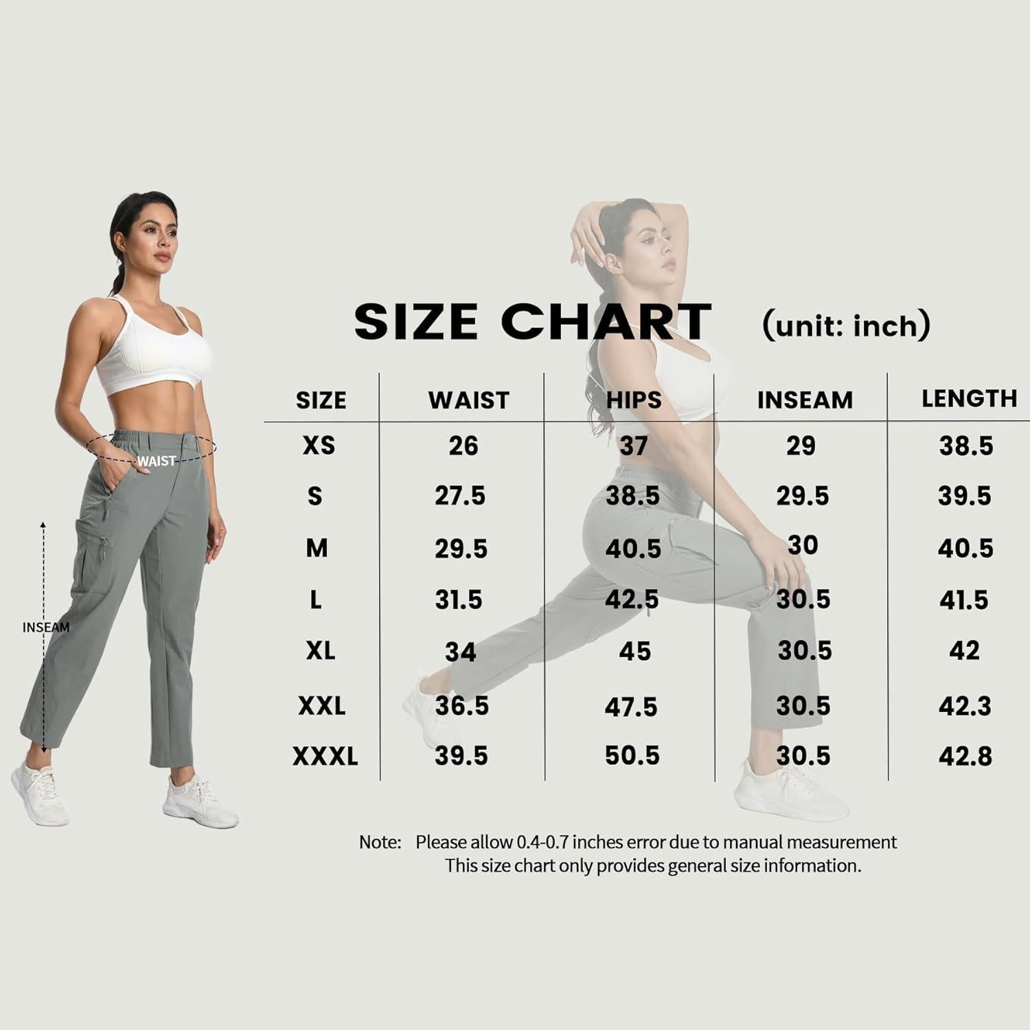 Pantalones de Senderismo Cargo Mujer Hooxum Secado Rápido