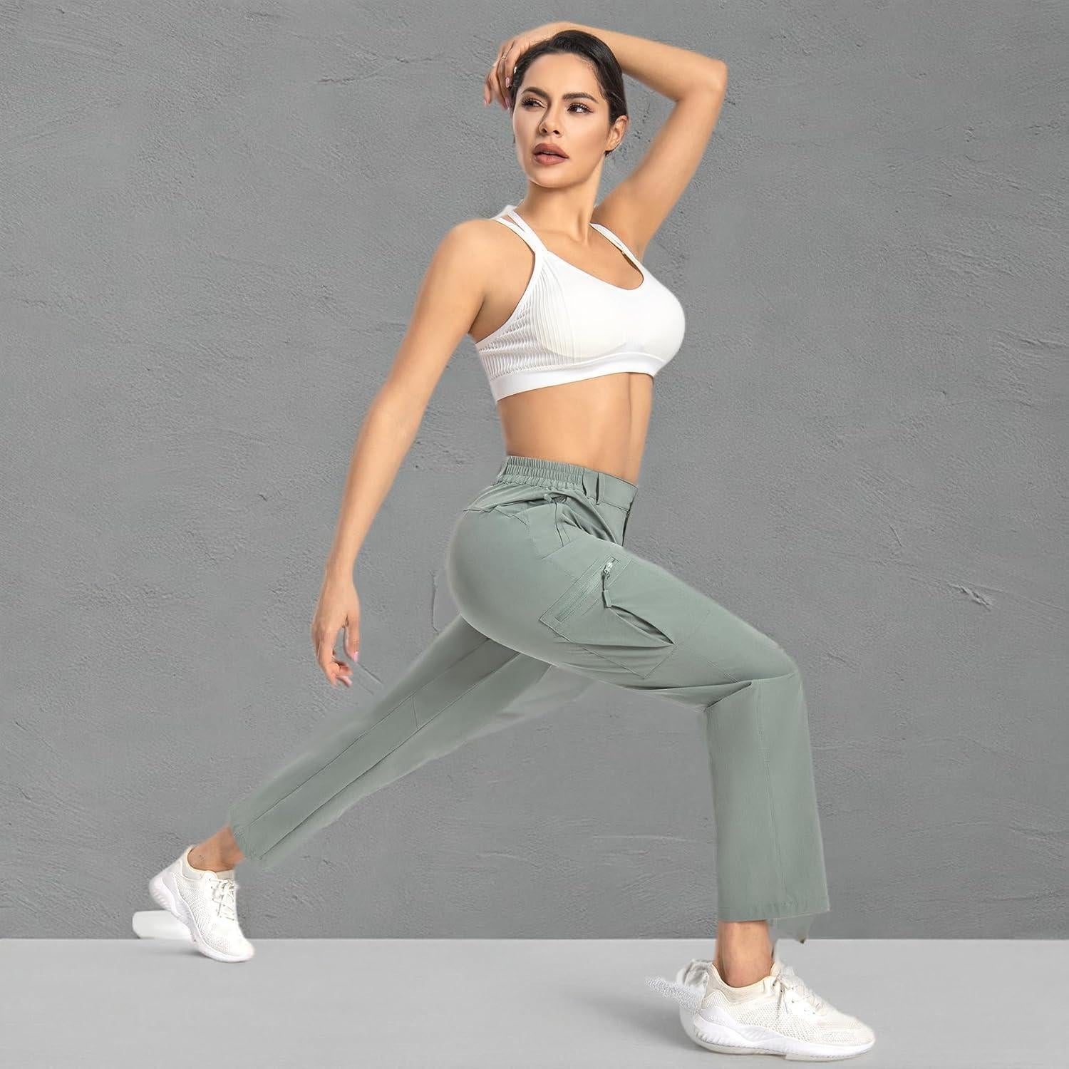 Pantalones de Senderismo Cargo Mujer Hooxum Secado Rápido