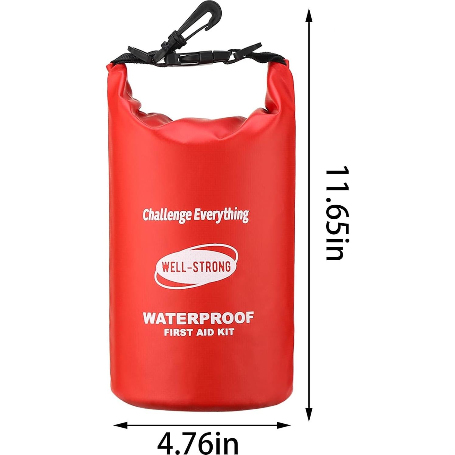 Kit de Primeros Auxilios Impermeable WELL-STRONG Rojo 116 Piezas