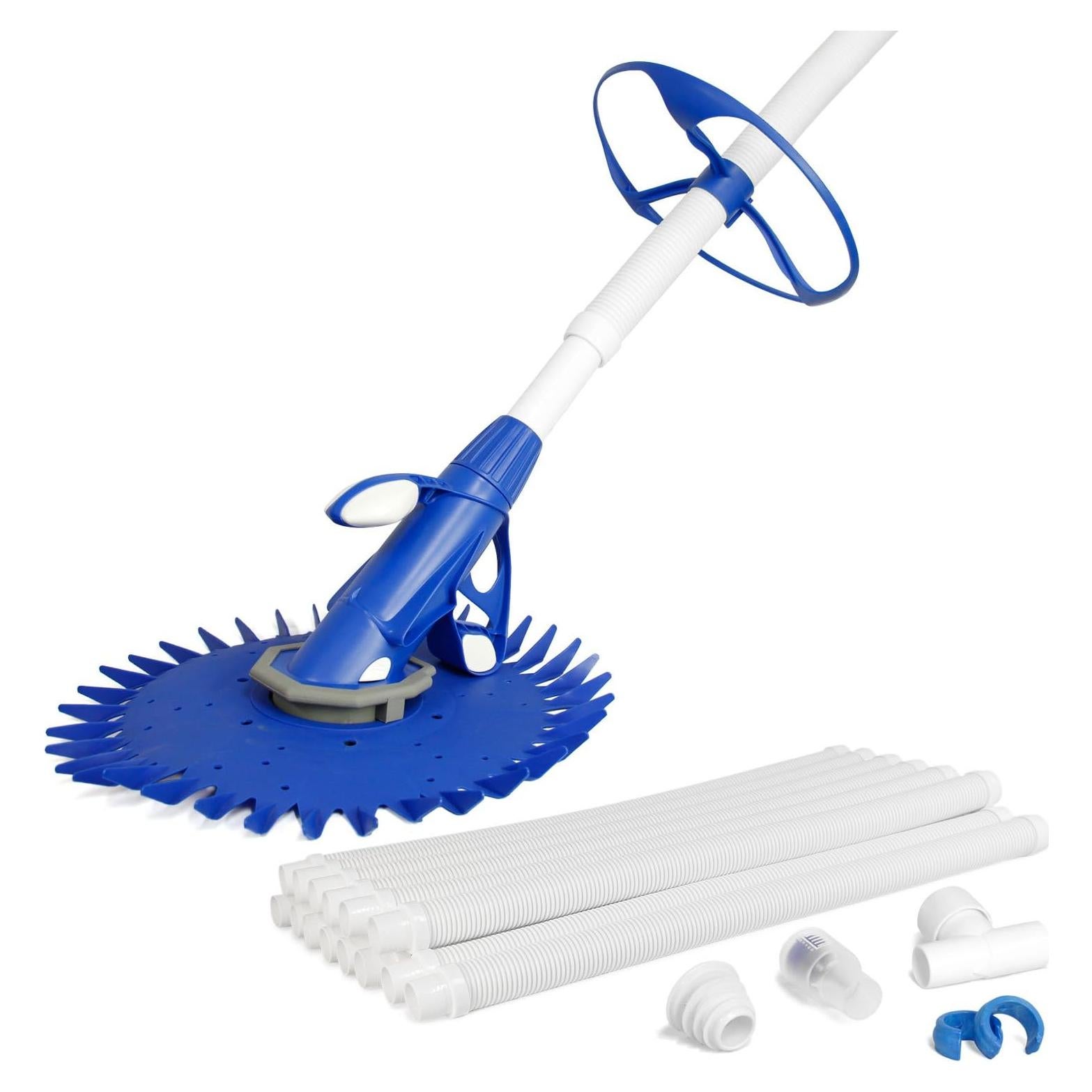 U.S. Pool Supply Professional Suction Pool Cleaner, Inground Automatic Pool Vacuum Cleaner with Hose - Swimming Sweeper Vac Cleaning Suction-Side Cleaners - Auto Creepy Sweeps Removes Debris, Leaves