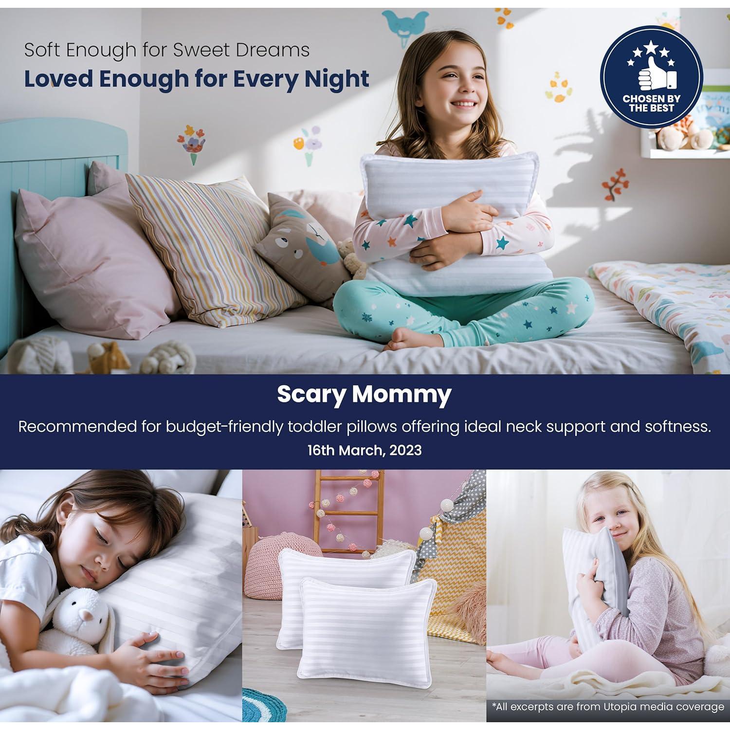 Almohadas para Niños Utopia Bedding 12x20 cm Paquete de 2