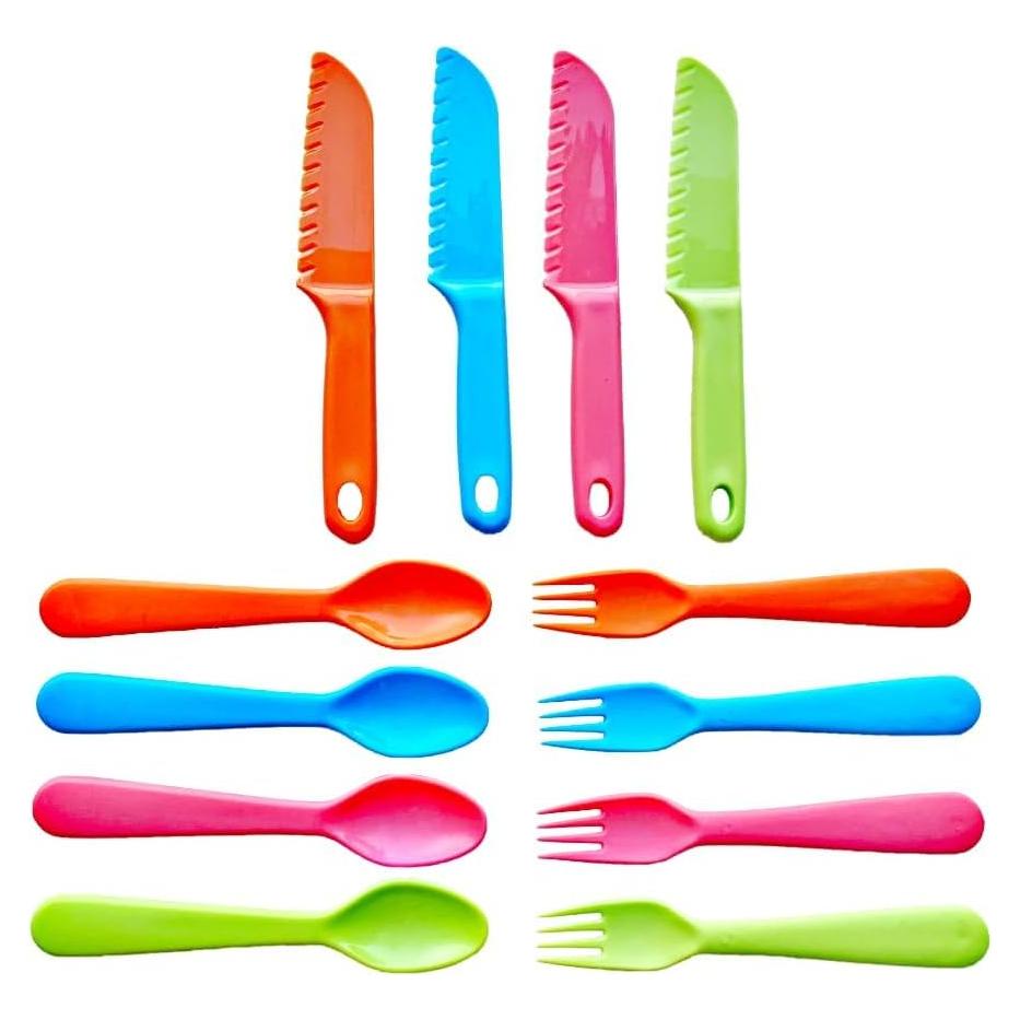 Juego de Cubiertos Reutilizables para Niños Jawbush 12 Piezas