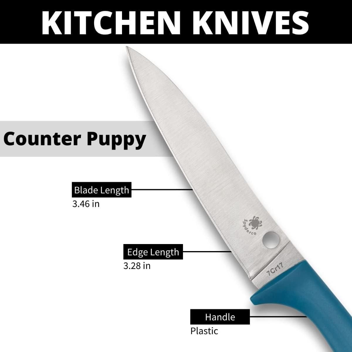 Cuchillo de Cocina Spyderco Counter Puppy 17.5 cm Acero Inoxidable