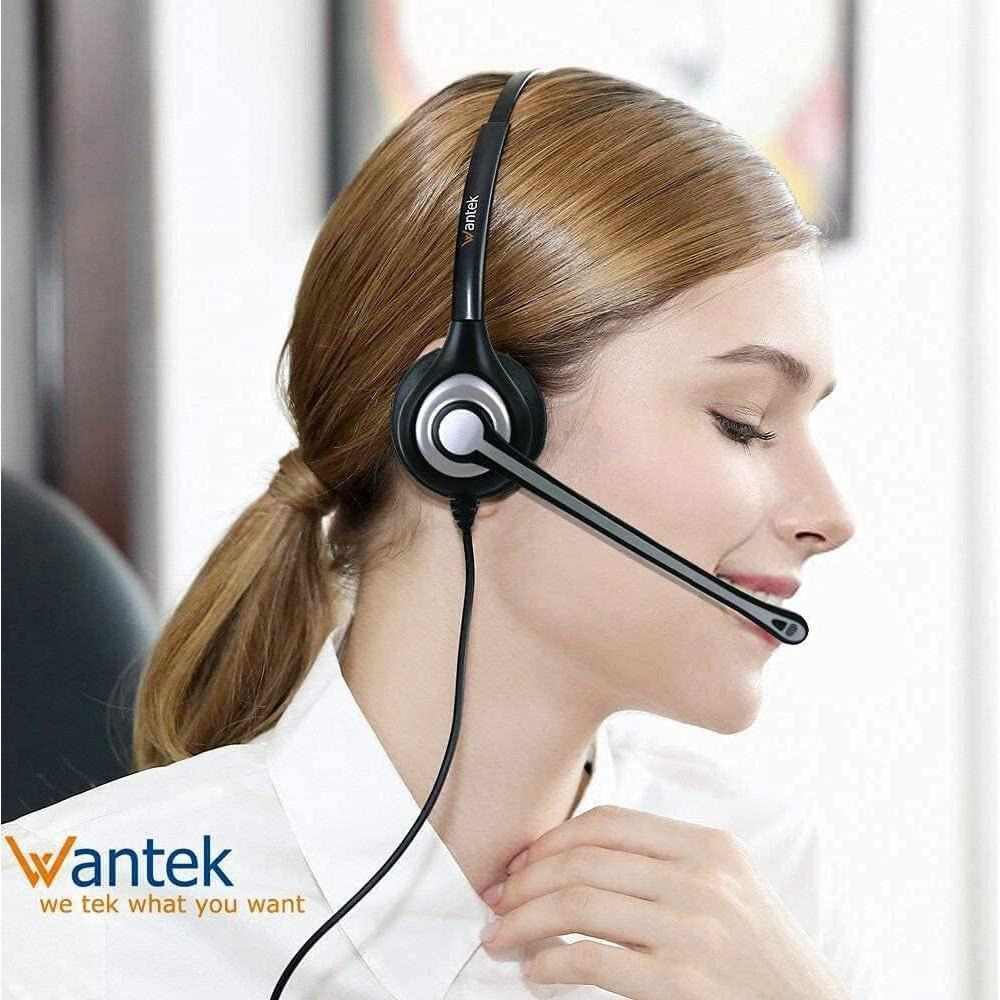 Auricular de Teléfono Wantek RJ9 con Micrófono y Cancelación de Ruido