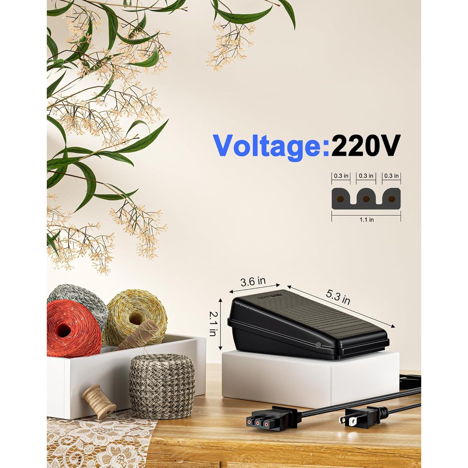 Pedal de Máquina de Coser VHBW Compatible con Singer 359102-001