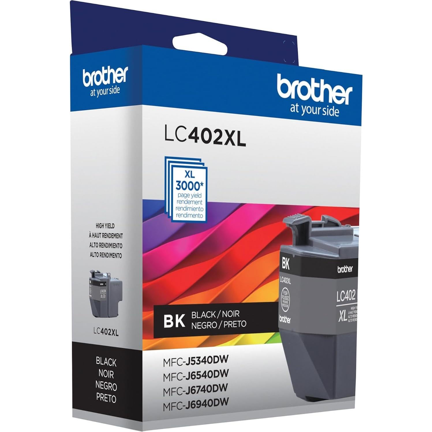 Cartucho de Tinta Negra Brother LC402XLBK Alto Rendimiento 3000p