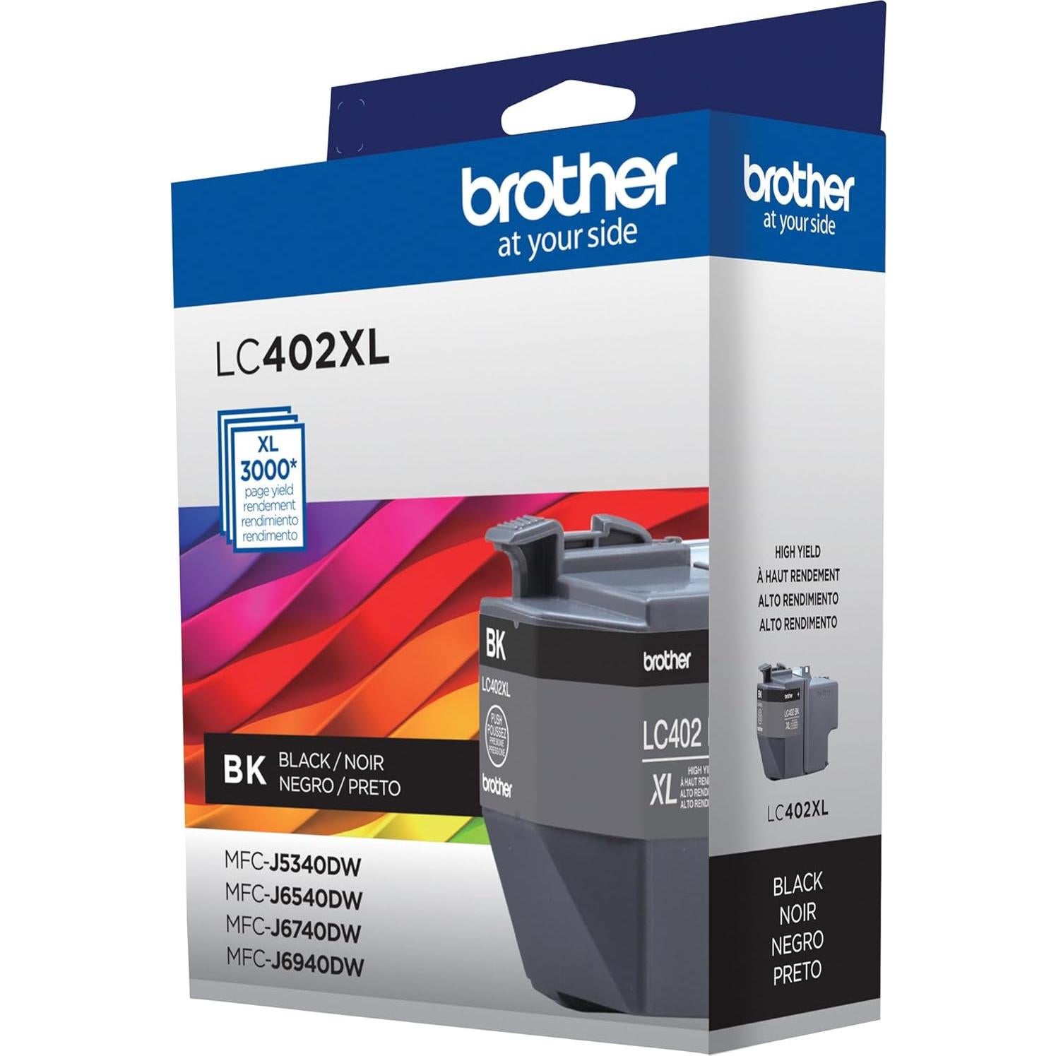 Cartucho de Tinta Negra Brother LC402XLBK Alto Rendimiento 3000p
