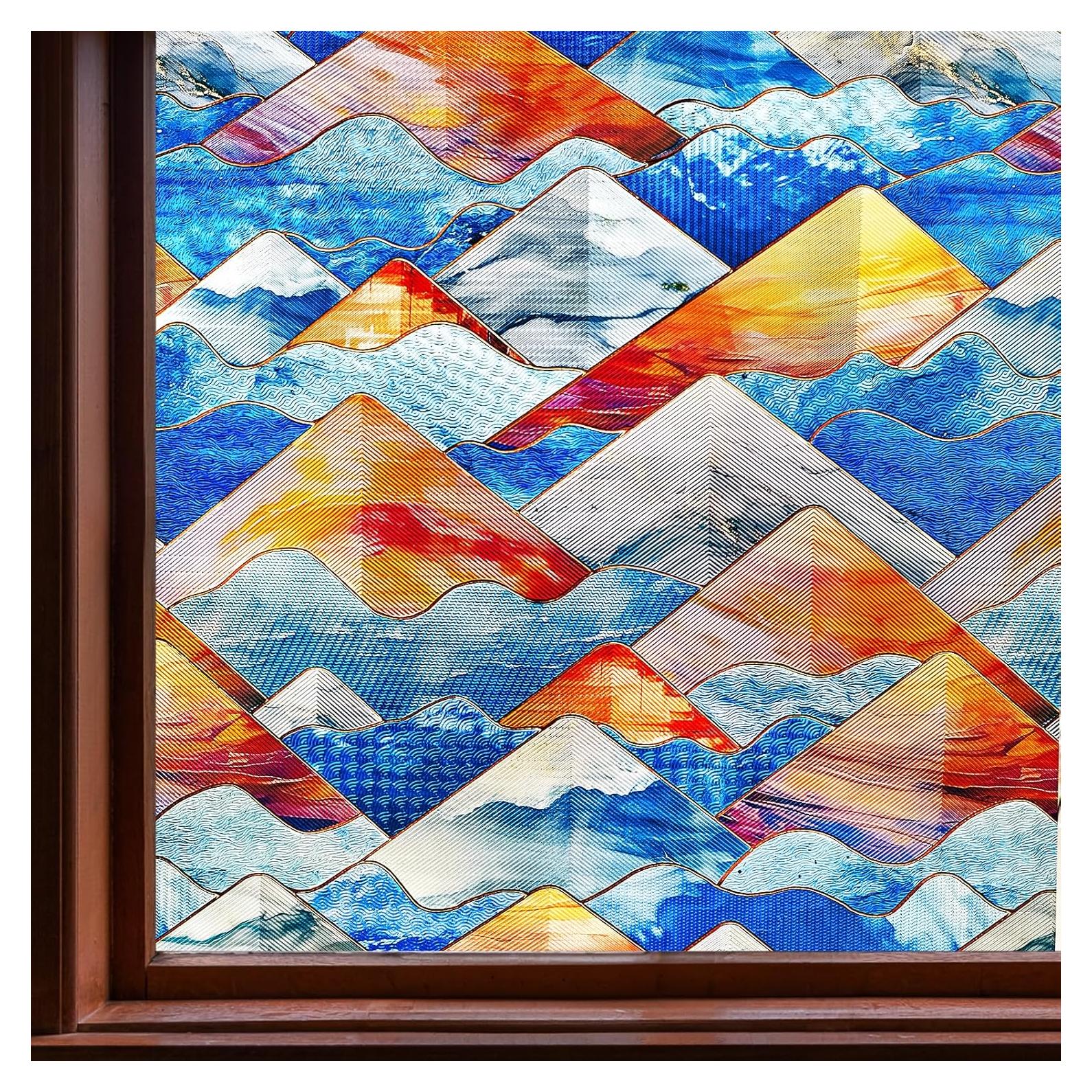 Película de Privacidad Coavas 3D Arcoíris 43.2x100.1 cm