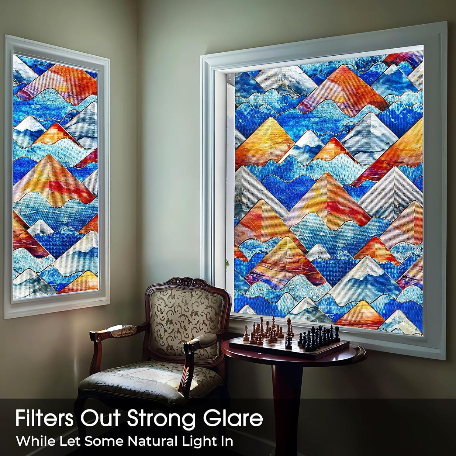 Película de Privacidad Coavas 3D Arcoíris 43.2x100.1 cm