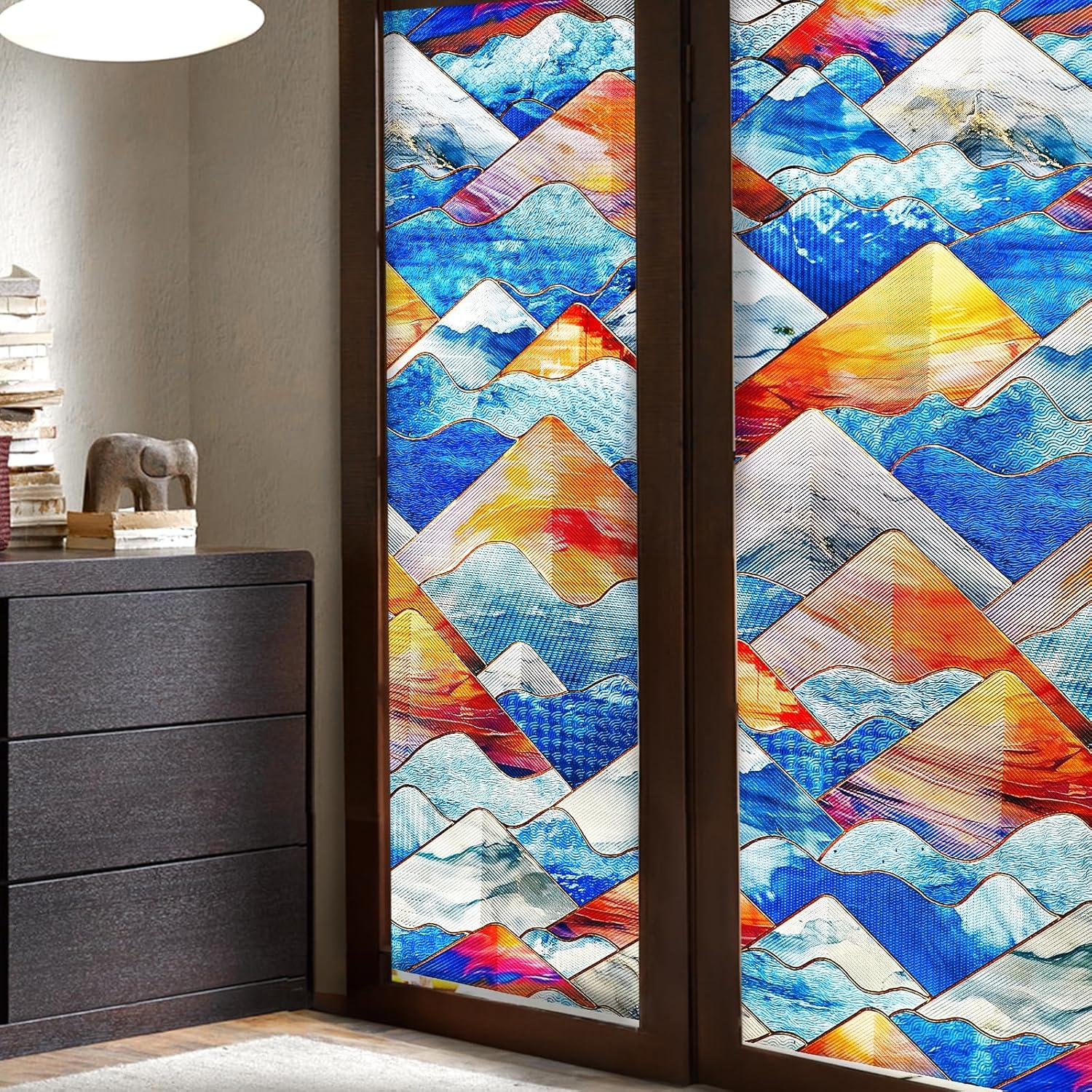 Película de Privacidad Coavas 3D Arcoíris 43.2x100.1 cm