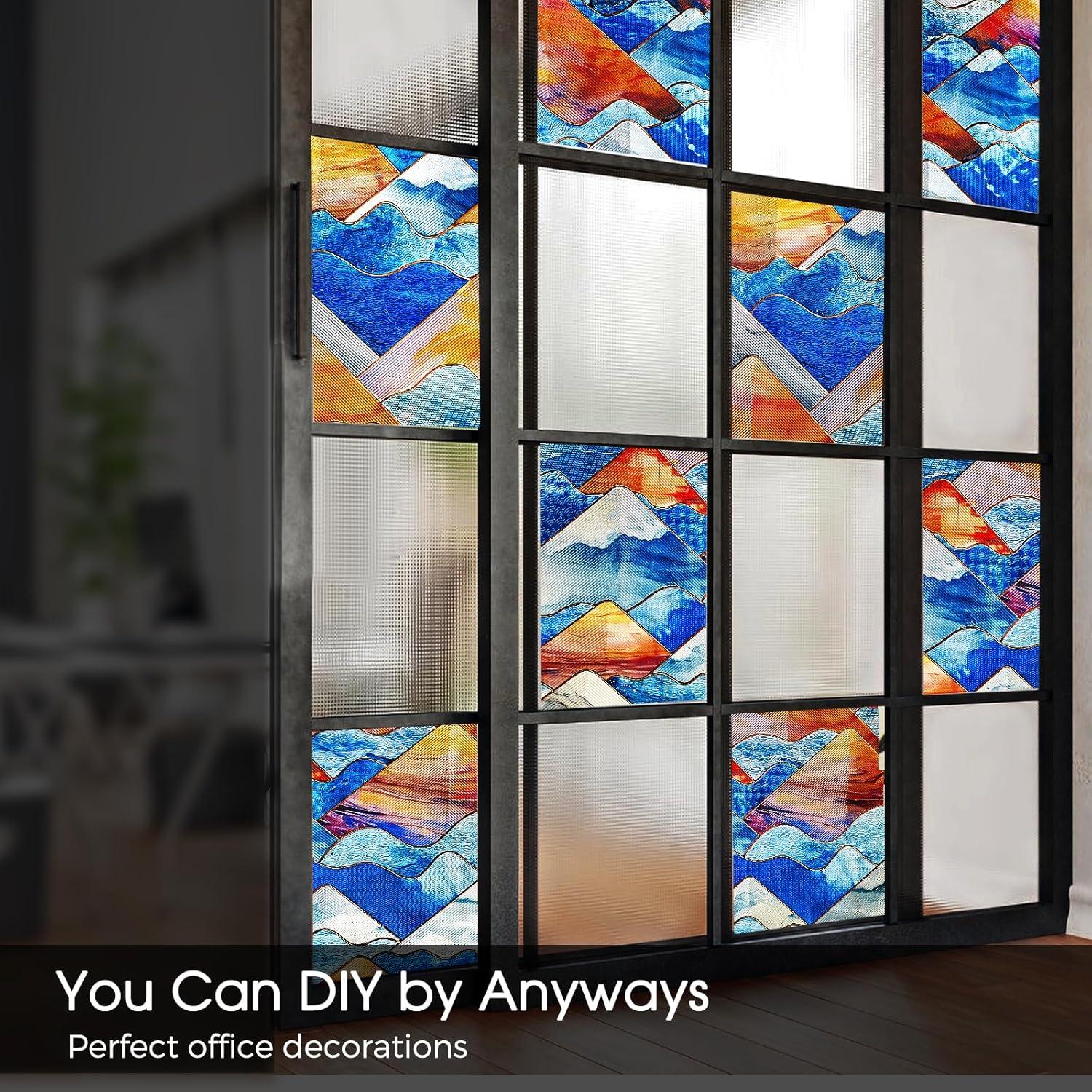 Película de Privacidad Coavas 3D Arcoíris 43.2x100.1 cm