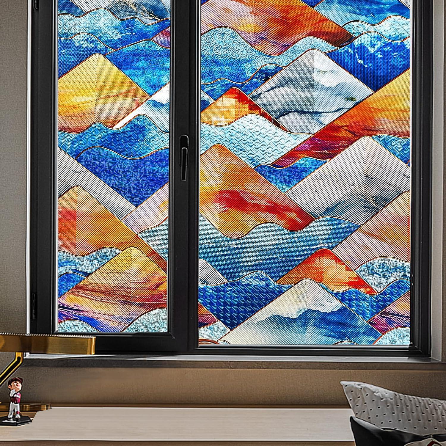 Película de Privacidad Coavas 3D Arcoíris 43.2x100.1 cm