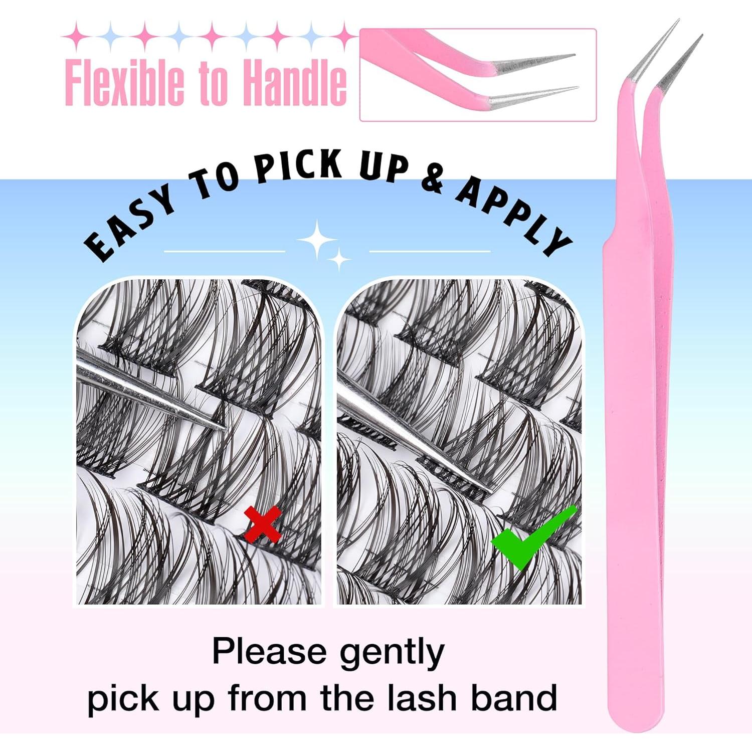 Kit de Extensión de Pestañas Wispy Newcally 10-16mm Natural