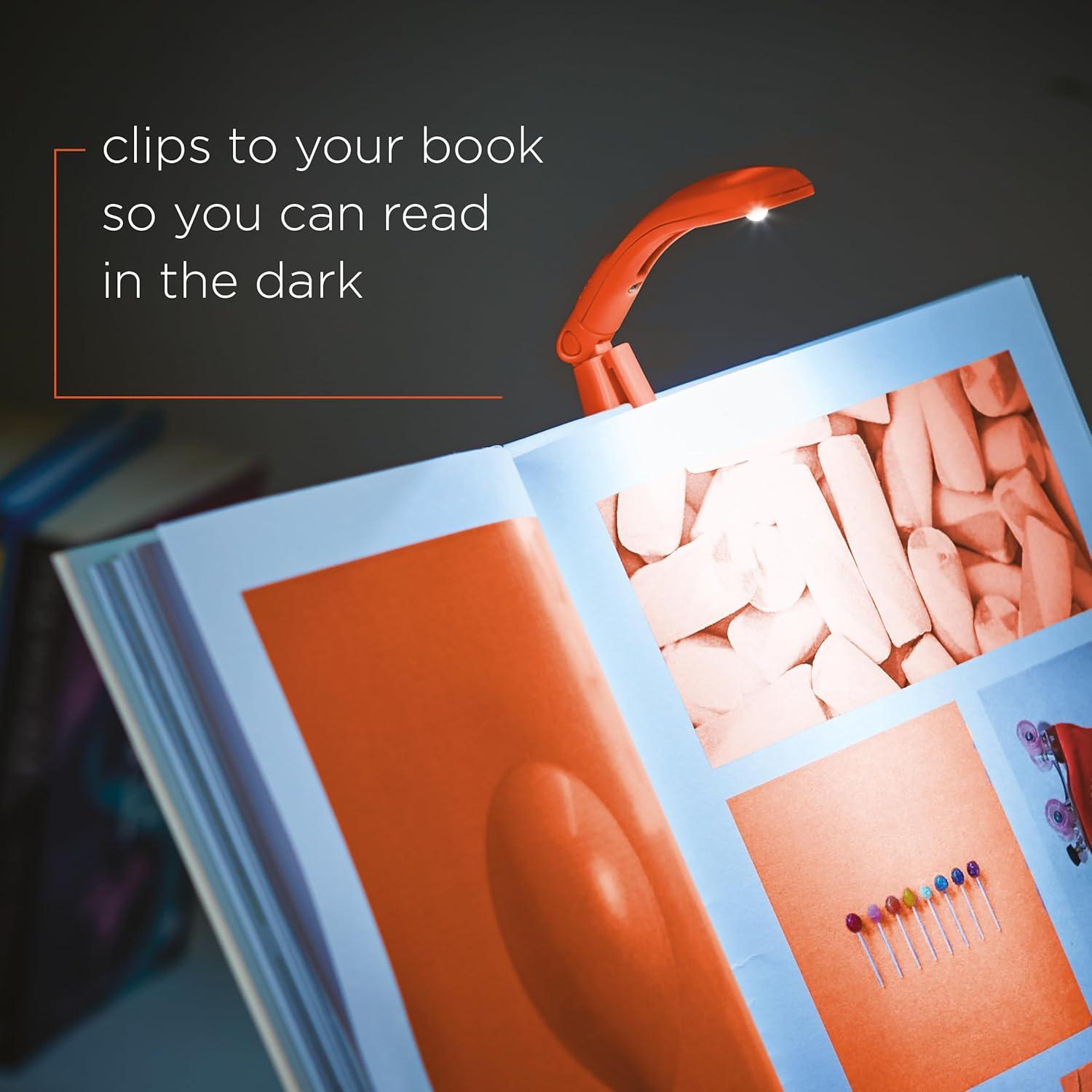 Lámpara de Libro LED IF 5121 Naranja Plegable y Compacta