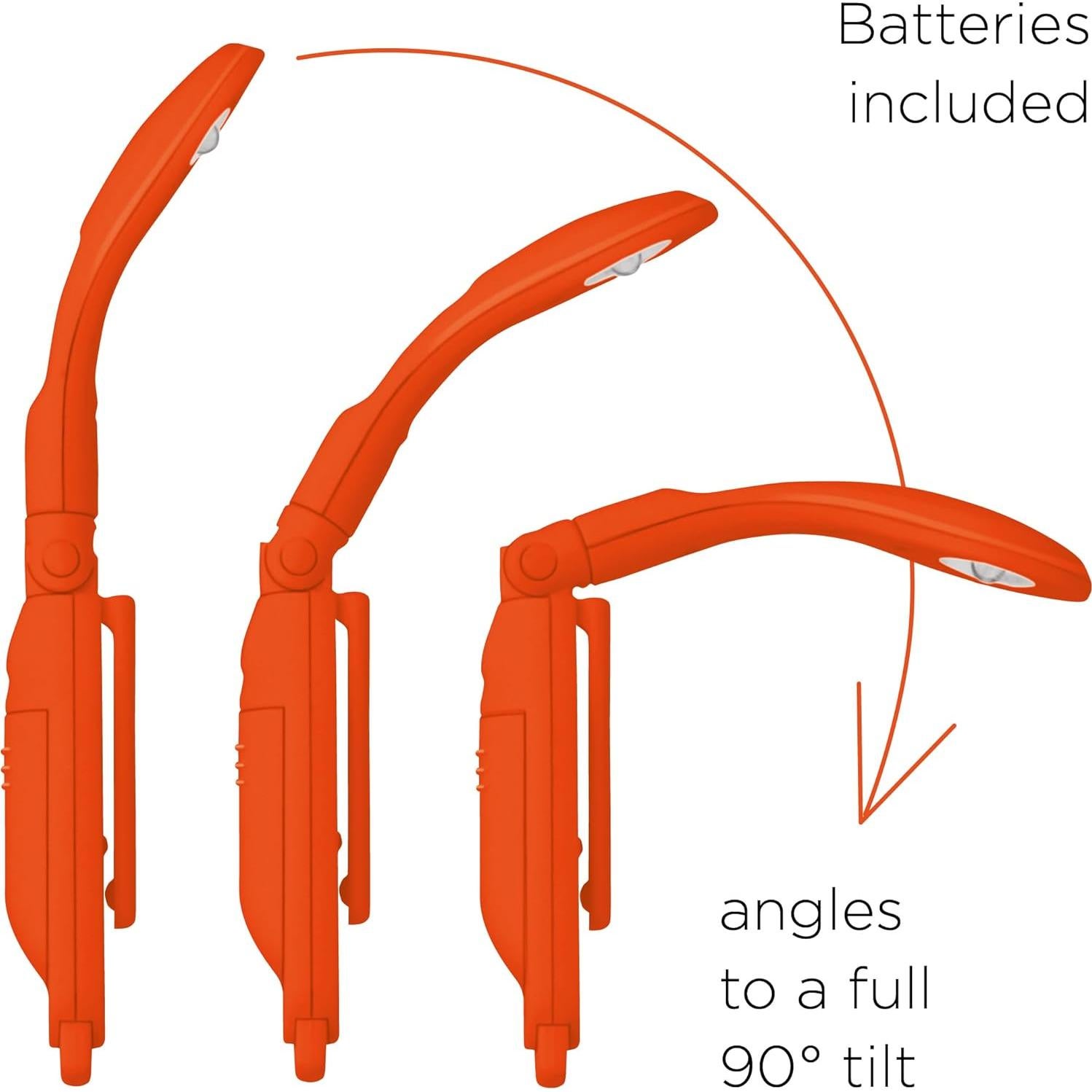 Lámpara de Libro LED IF 5121 Naranja Plegable y Compacta