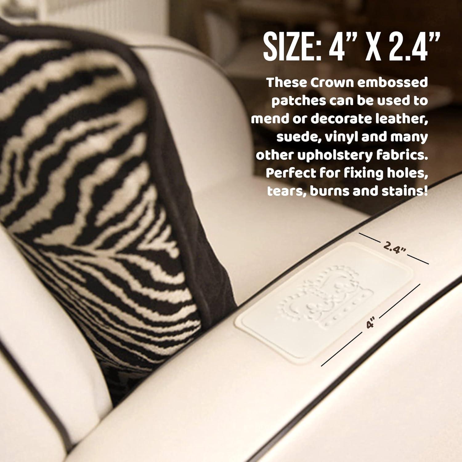 Parche de Reparación de Cuero MastaPlasta Corona Marrón Oscuro 10x6cm