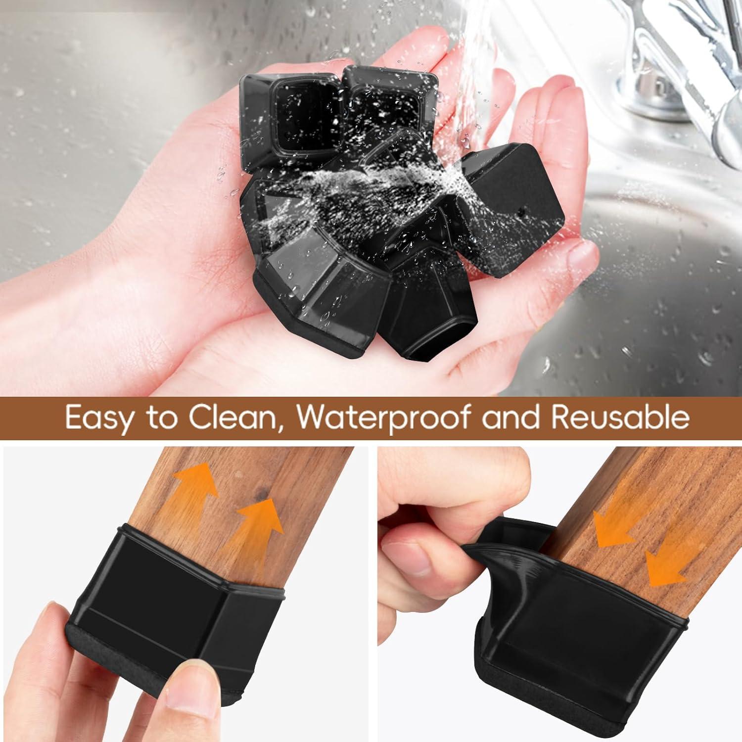 28 Protectores de Suelo BAIPOK para Patas de Sillas Cuadradas