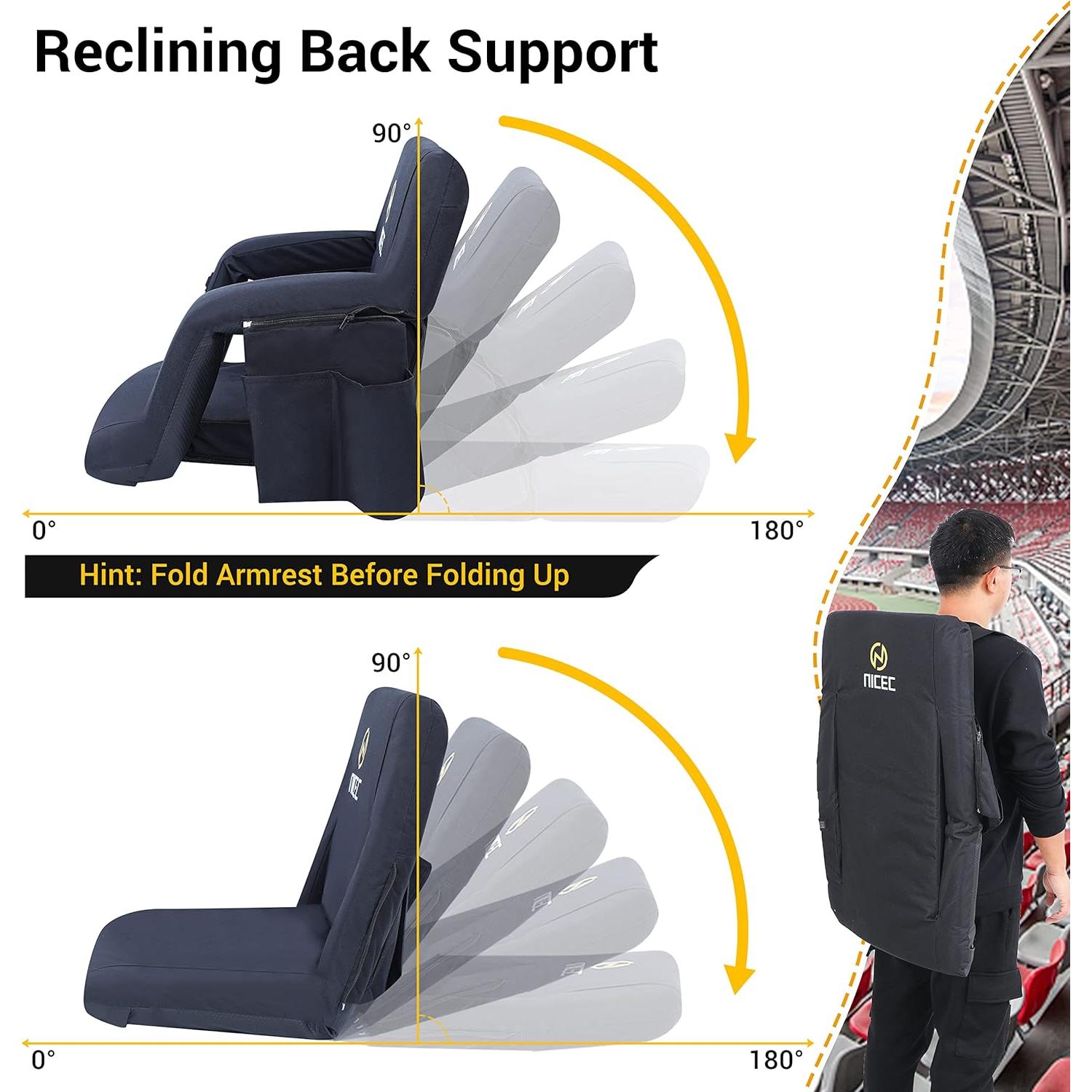 Asiento de Estadio Nice C Plegable con Acolchado y Calentador