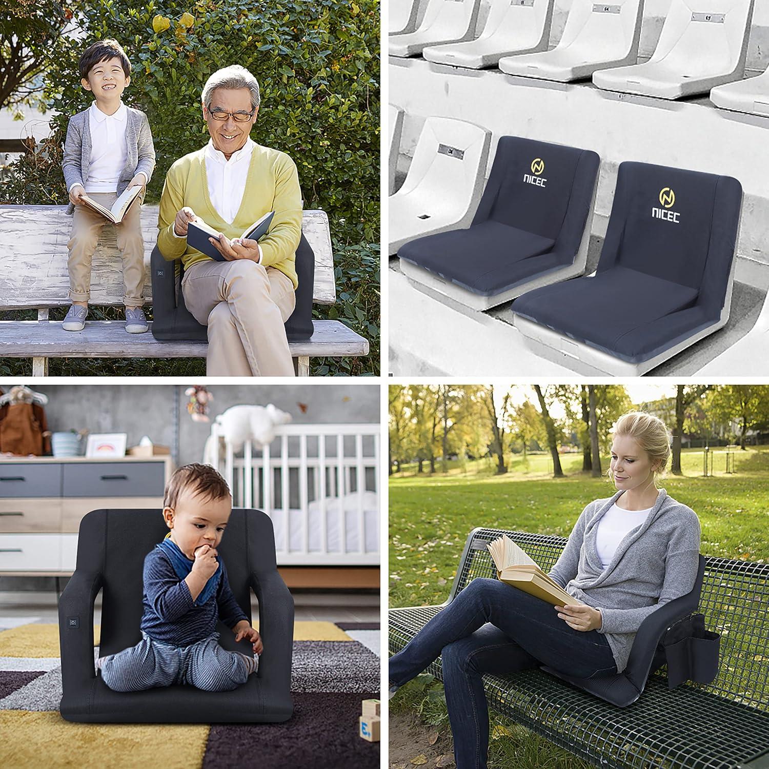 Asiento de Estadio Nice C Plegable con Acolchado y Calentador