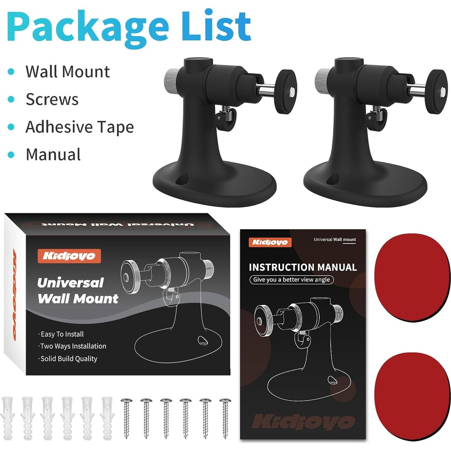 Soporte de Montaje en Pared Kidjoyo para Cámaras Ring y Eufy