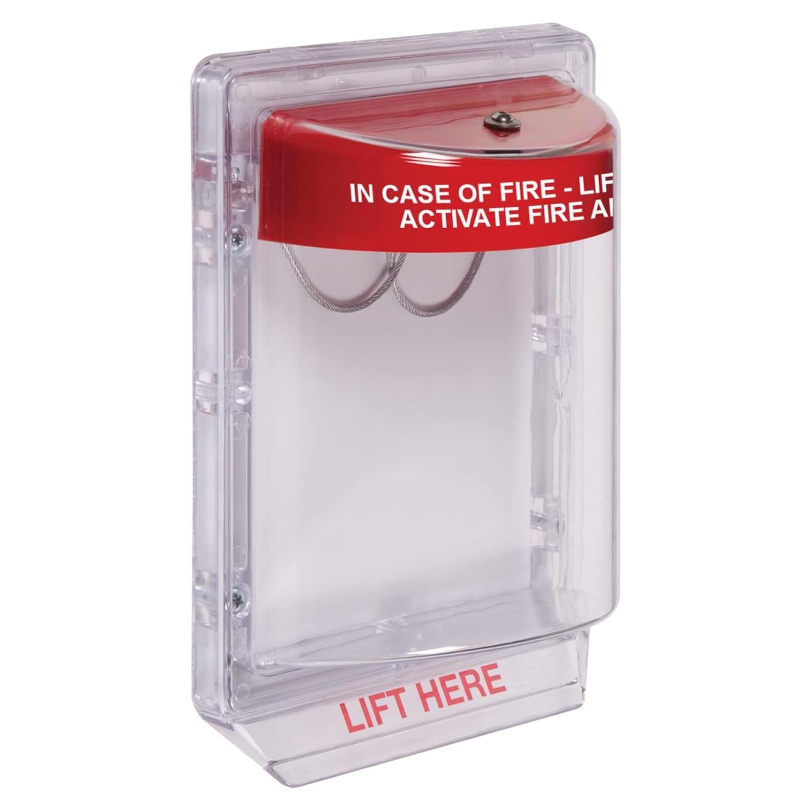 Detenedor II STI-1100 con Sirena 105 dB - Policarbonato Rojo