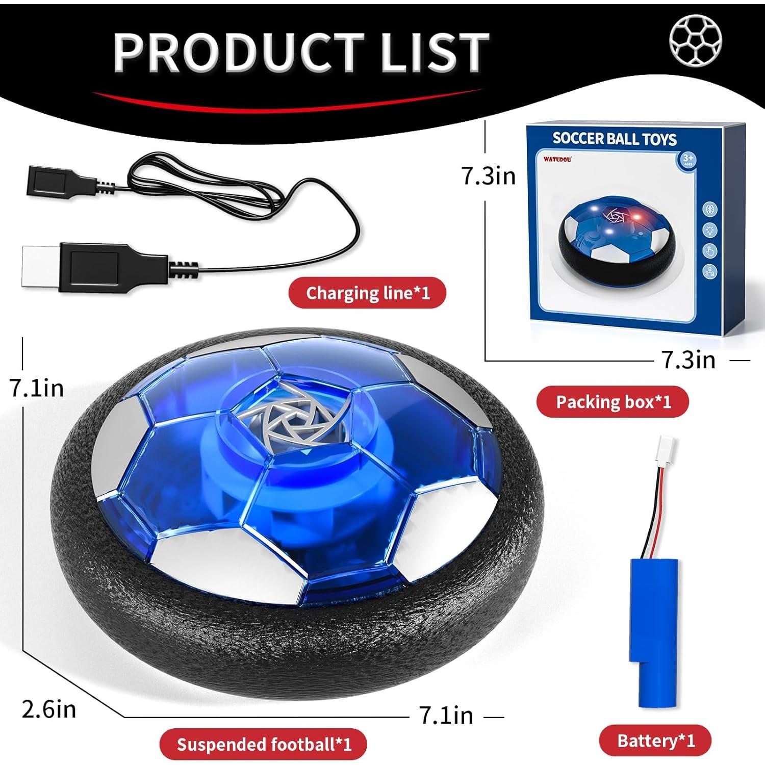 Pelota de Fútbol Flotante WATUDOU para Niños 3-6 Años