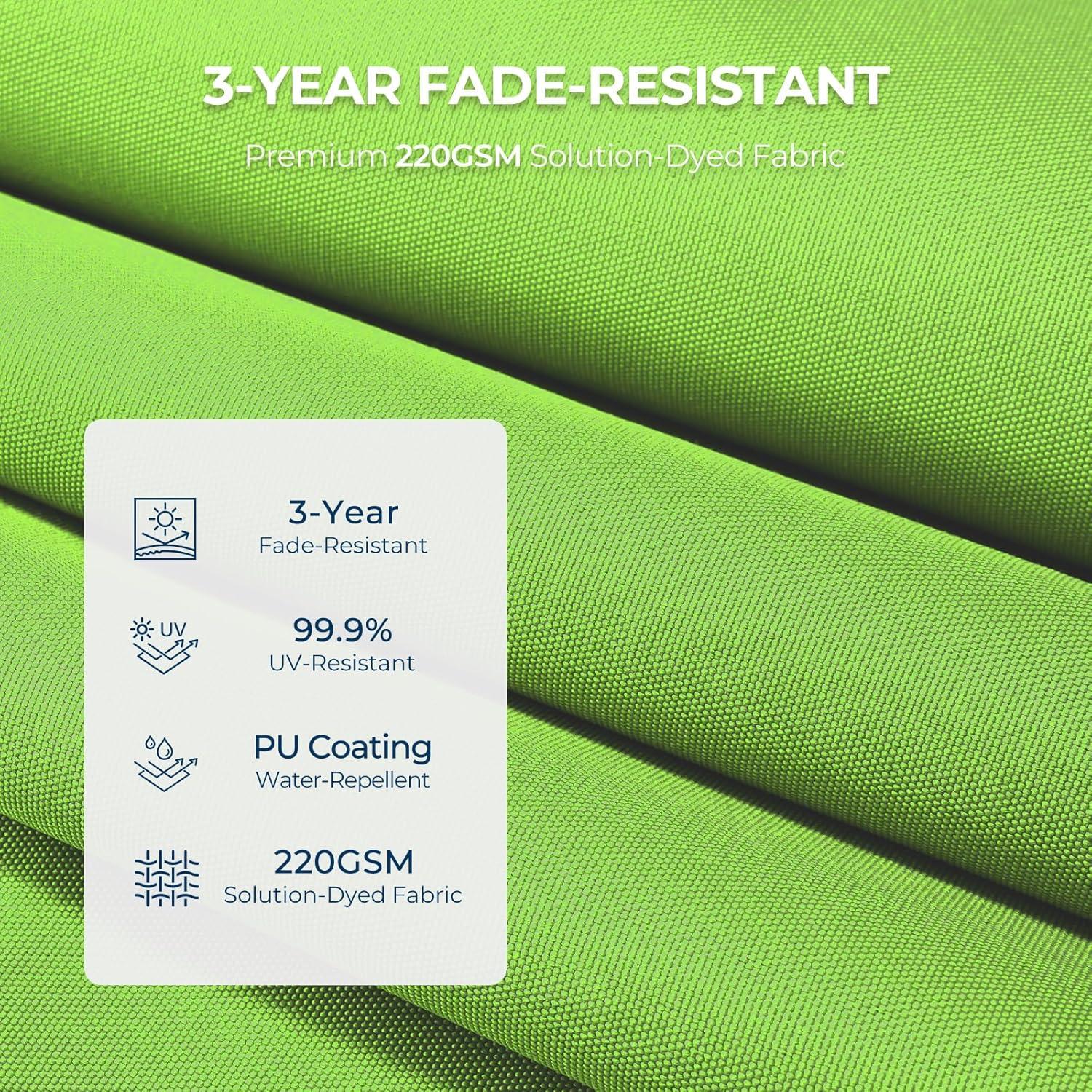 Paraguas de Patio HOMSHADE 7.5ft Verde Manzana UPF50+