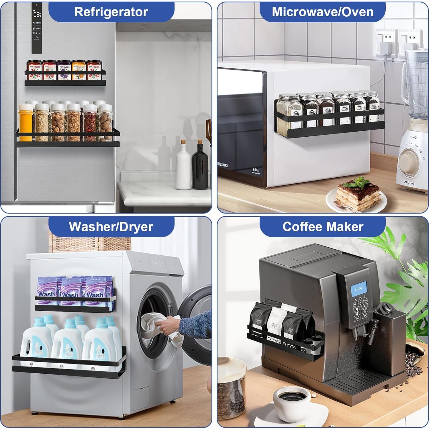 Estante de Especias Magnético Uten - 2 Piezas, Ahorra Espacio