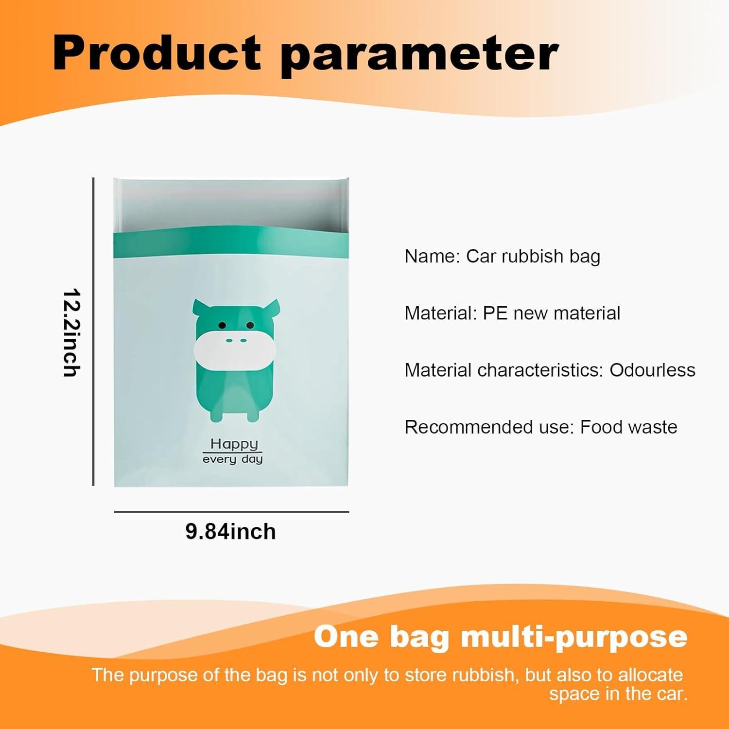 Bolsas de Basura Desechables Augeny 30PCS Autoadhesivas Cian